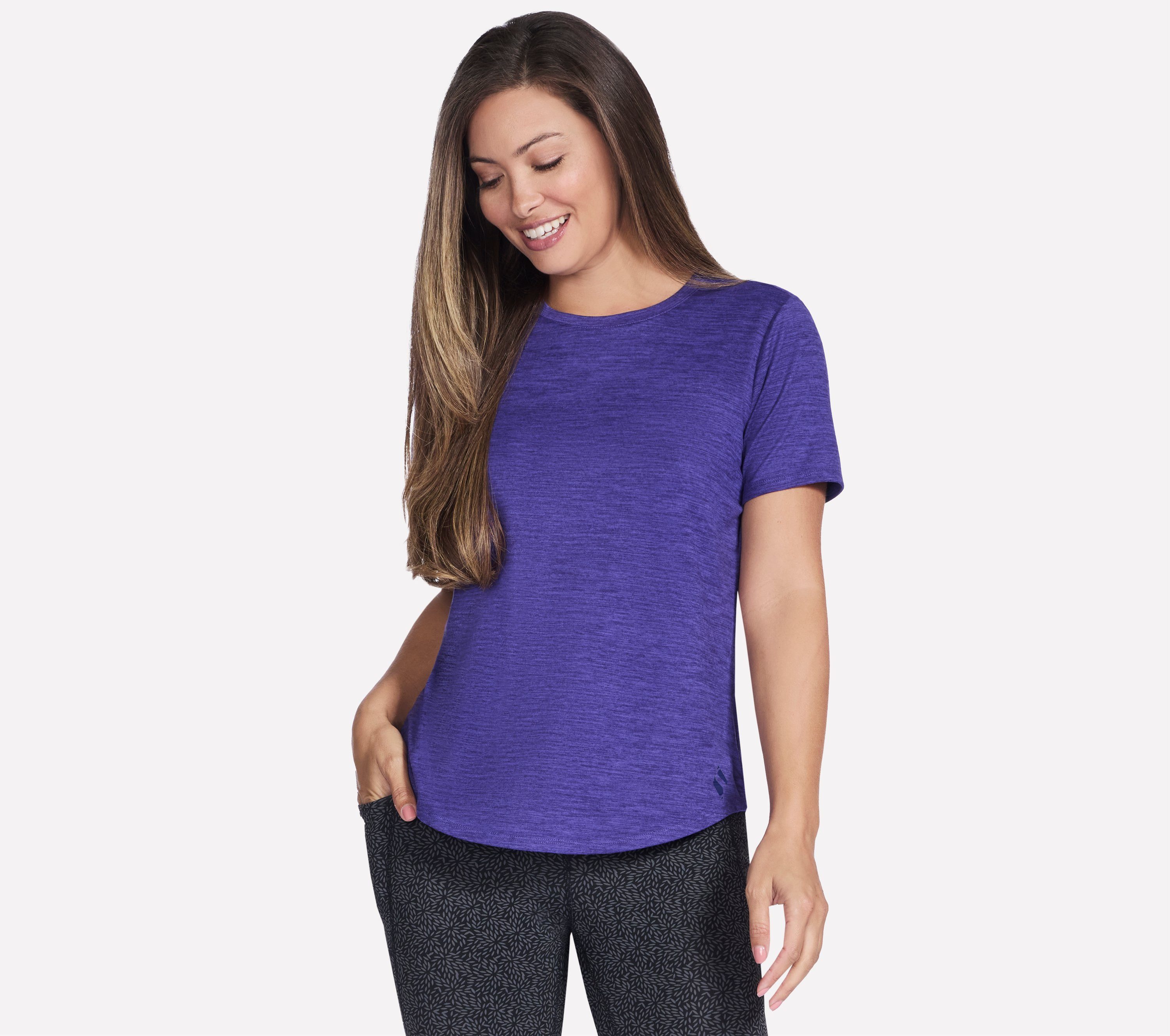 Skechers Funktionsshirt Women's Tshirt elastisches Material, aus Jersey, mit Rundhalsausschnitt, Kurzarm