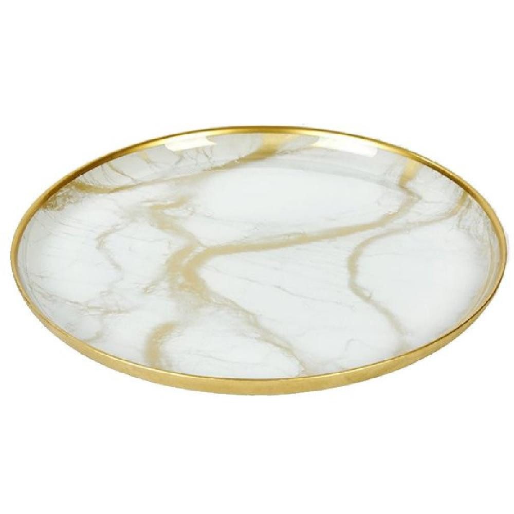 Lambert Geschirr Schale Achat Teller Elfenbein Gold (28cm) günstig online kaufen