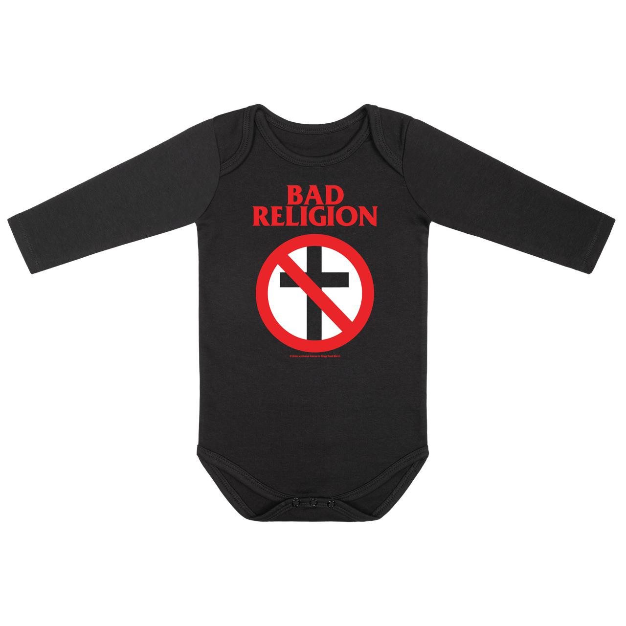 Metal Kids Langarmbody mit Bad Religion (Cross Buster) Aufdruck für Babys (0–24 M)
