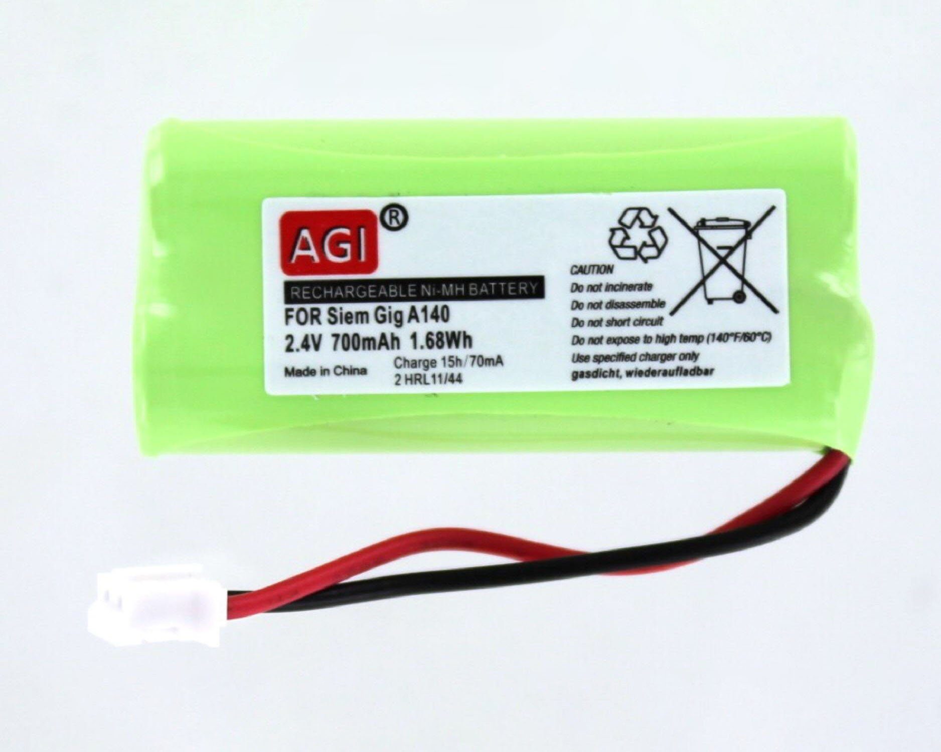 MobiloTec Akku kompatibel mit Siemens Gigaset A160 Akkupacks Akku 650 mAh