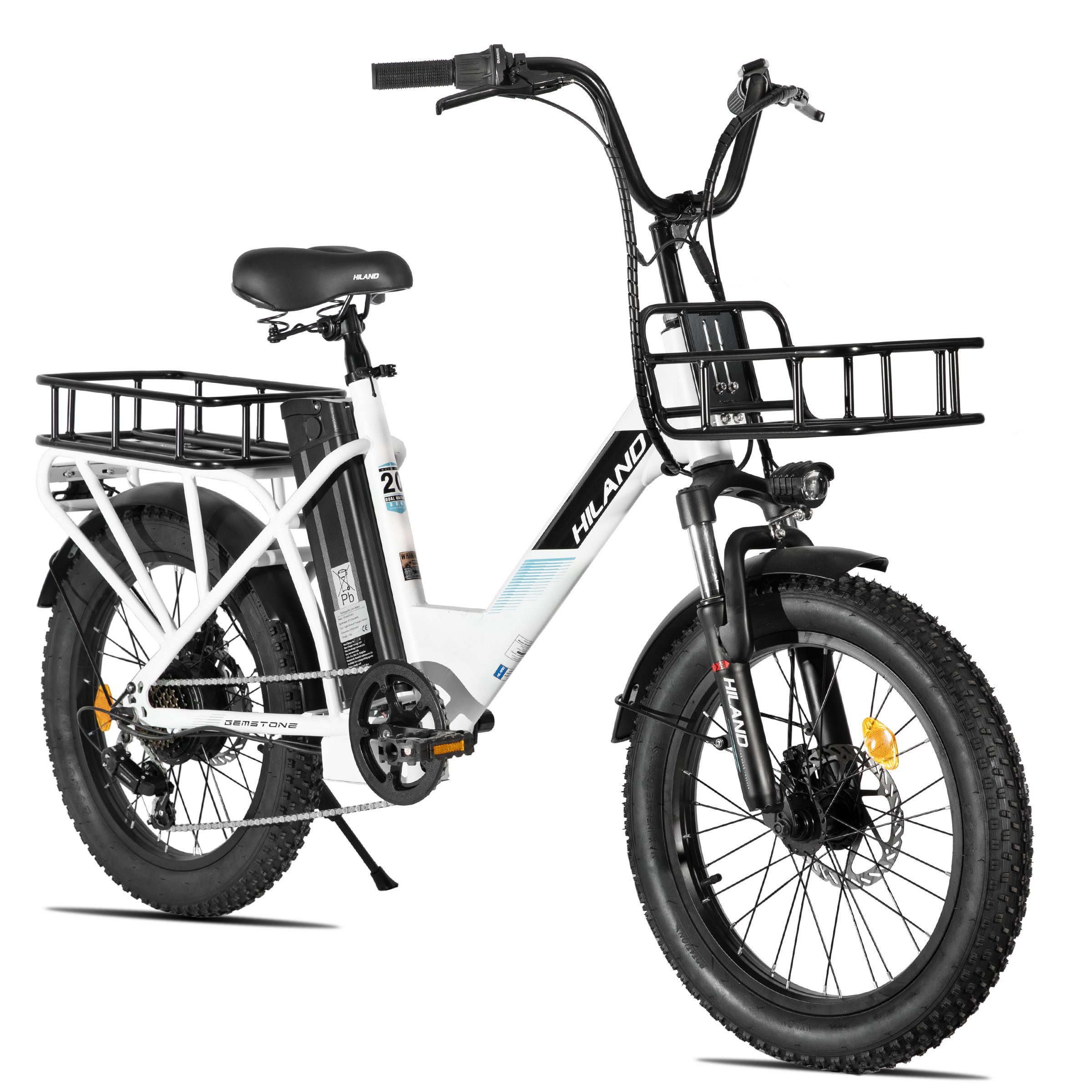 HILAND E-Bike HILAND Lasten E-Bike 20 Zoll Step-Thru 250W 36V 14Ah