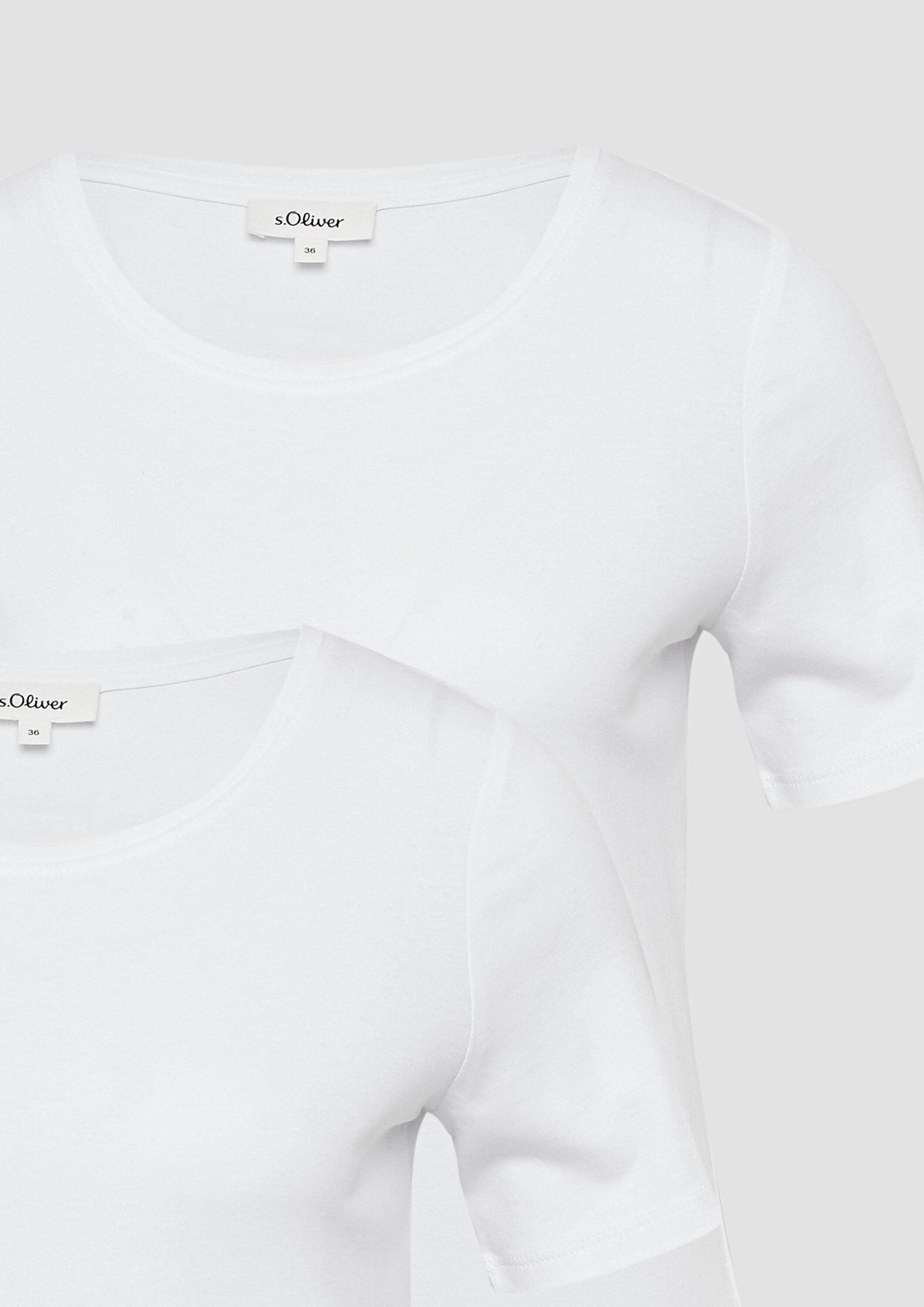 s.Oliver Kurzarmshirt T-Shirt T-Shirt aus Interlockjersey im 2er-Pack