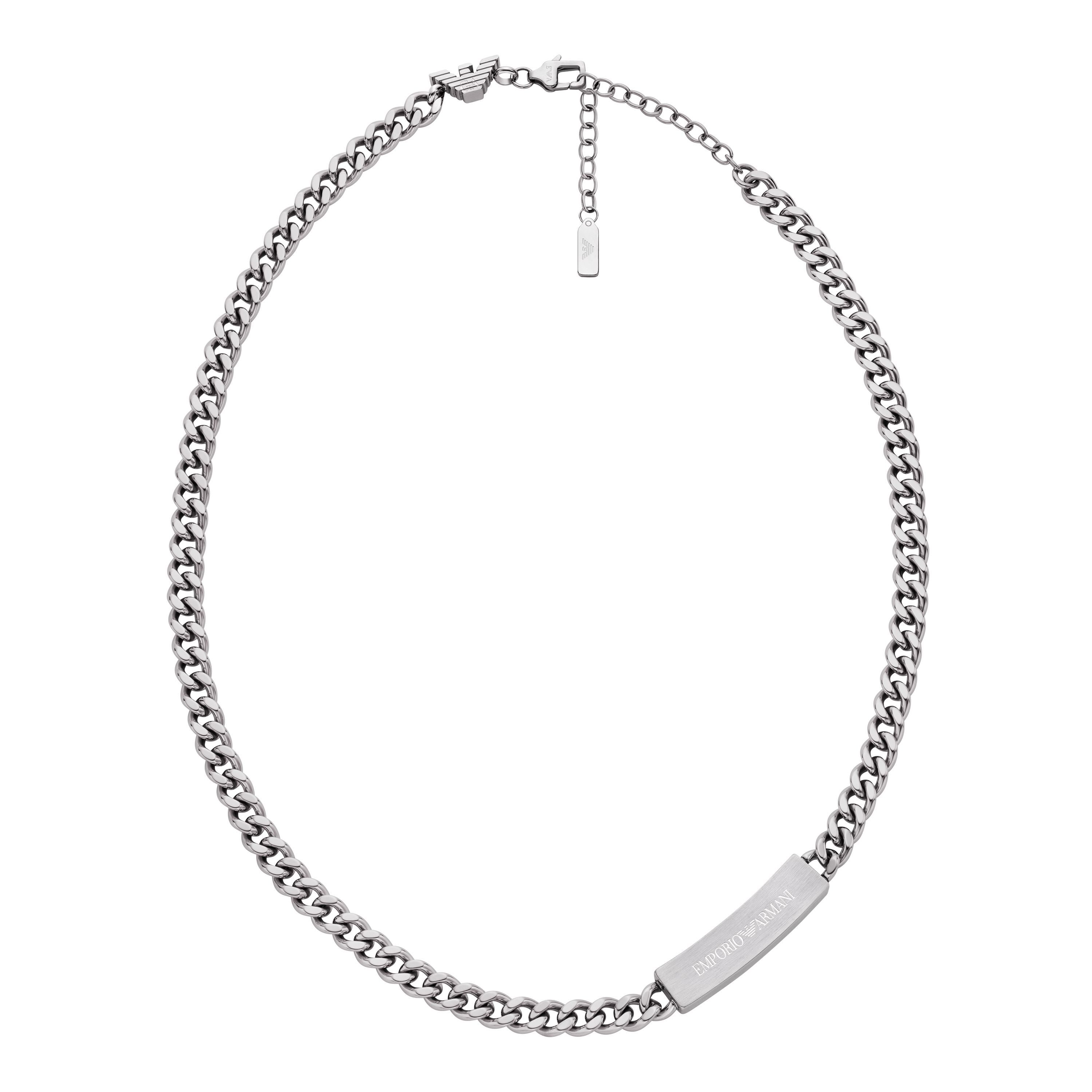 Emporio Armani Kette ohne Anhänger Schmuck Geschenk Edelstahl