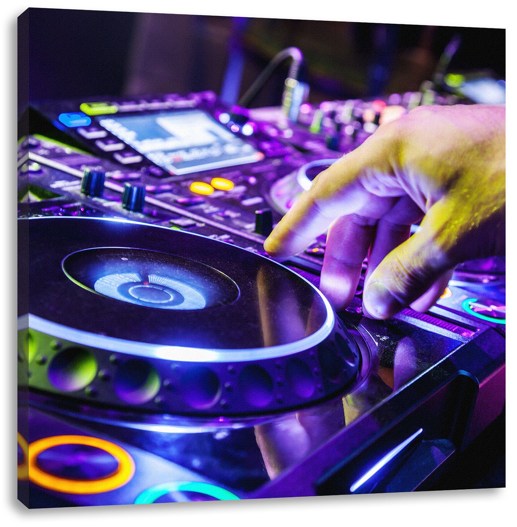 Leinwandbild DJ Plattenteller Cool Music