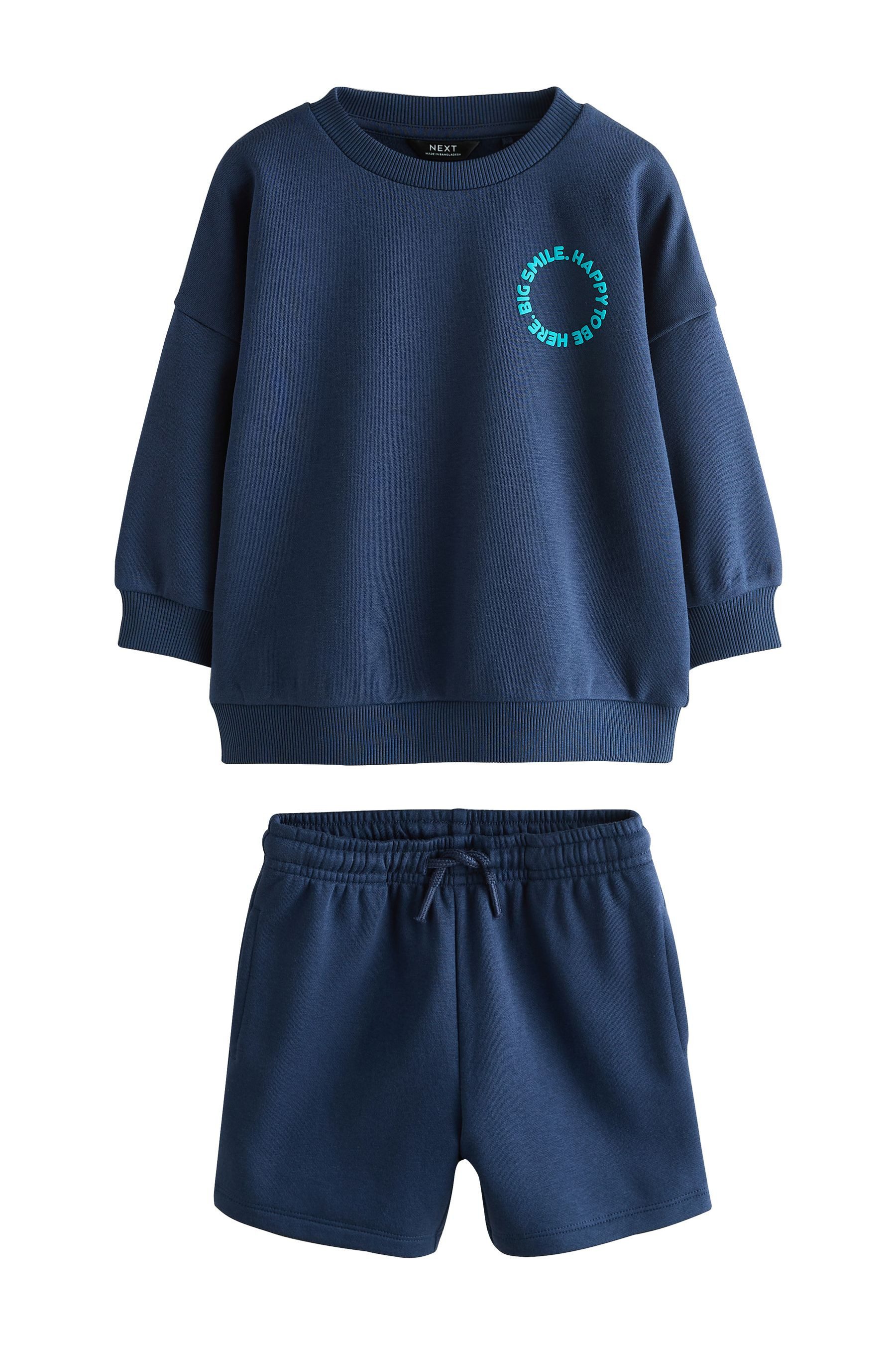 Pullover & Shorts Rundhals-Sweatshirt und Shorts im Set