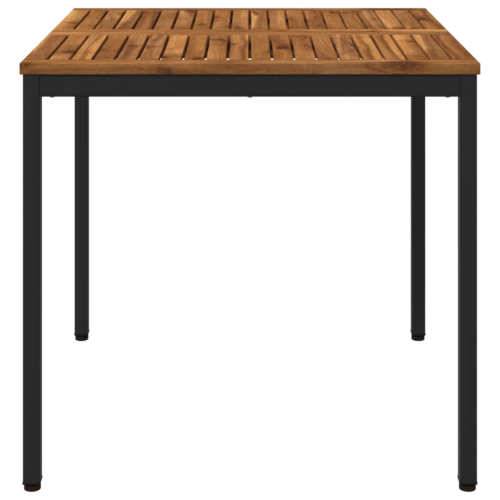 vidaXL Gartentisch Gartentisch Natürlich und Schwarz 80 x 80,5 x 75 cm (1-St) – Bild 3 von 5