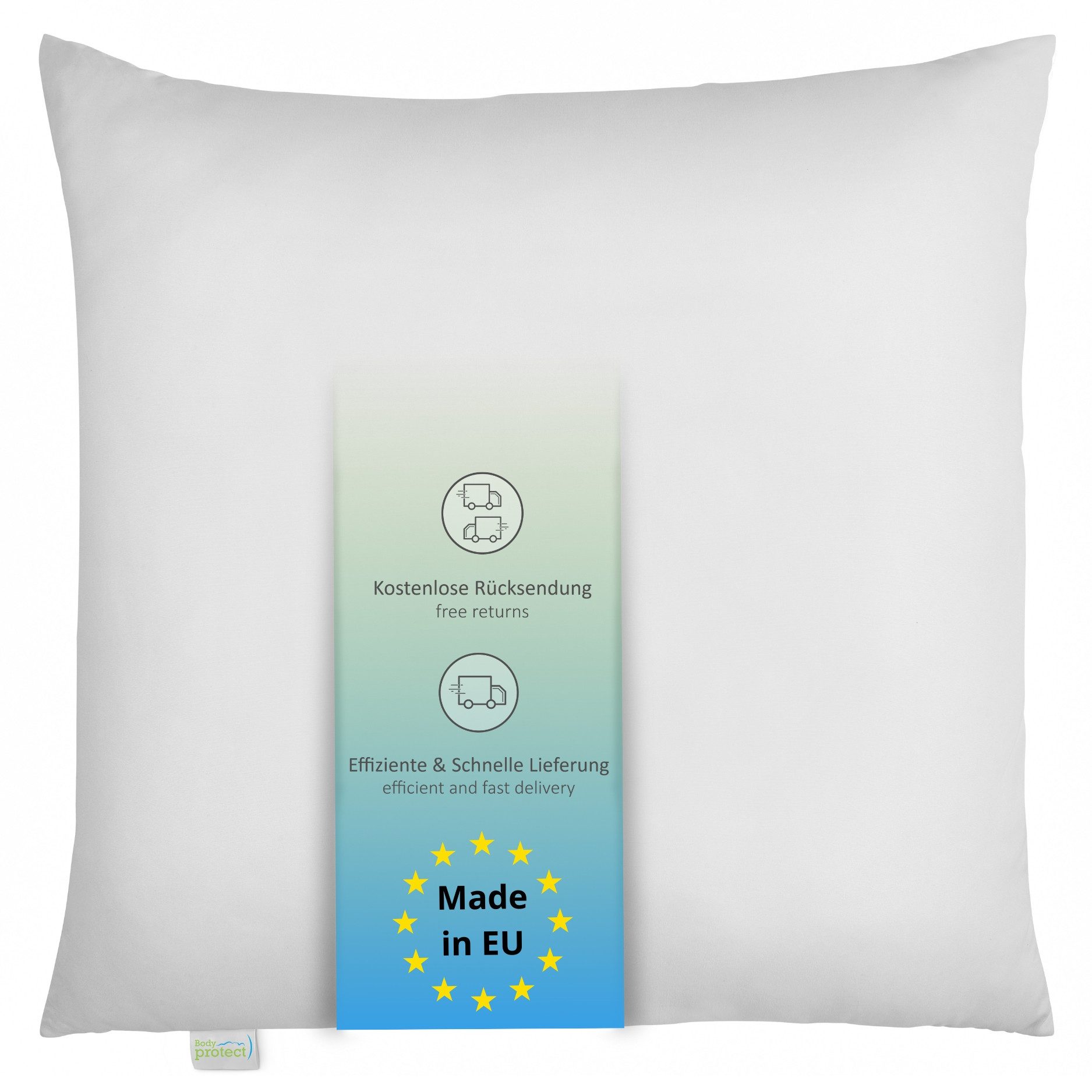 Bodyprotect Kopfkissen ECOLine, Füllung: 100% Polyester, Bezug: 100% Mikrofaser, Seitenschläfer, Rückenschläfer, Bauchschläfer, softes, allergikerfreundliches Material, hochwertig und anschmiegsam
