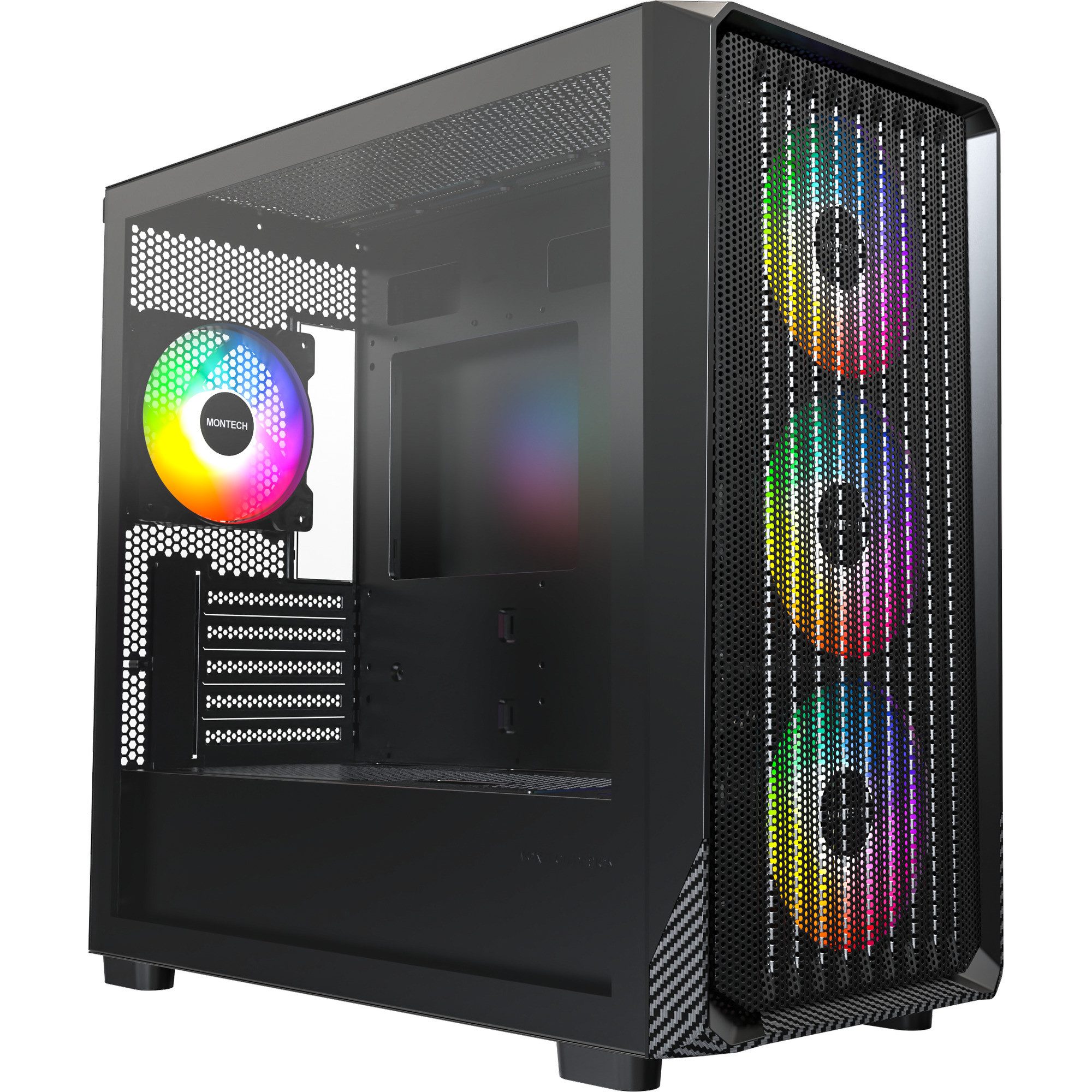 MONTECH PC-Gehäuse Montech X5M, Tower-Gehäuse, (Tempered Glass)