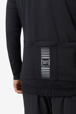 SUPER.NATURAL Radtrikot Merino Longsleeve M GRAVIER WARM LS funktioneller Merino-Materialmix