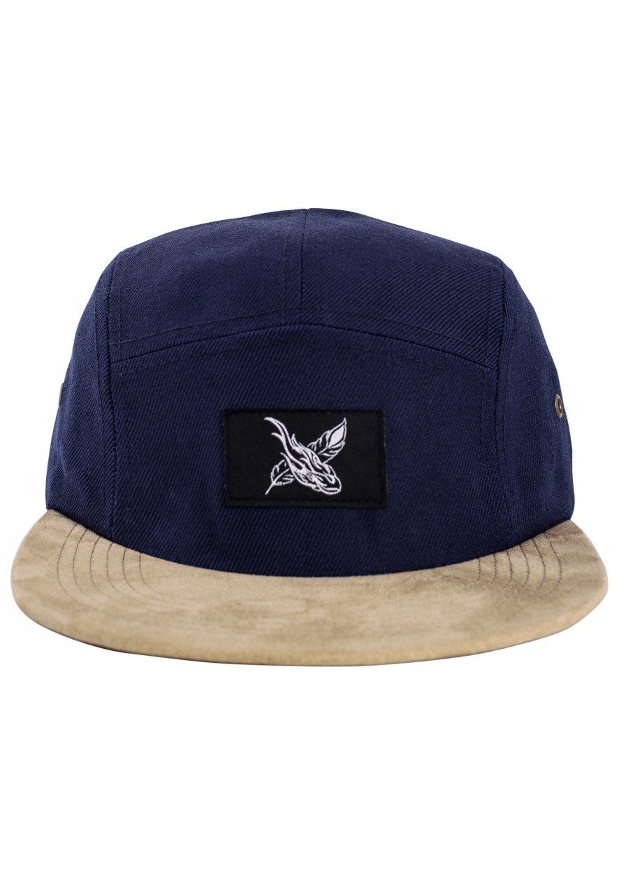 Blackskies Snapback Cap Port Royale 5-Panel Cap - Blau-Suede