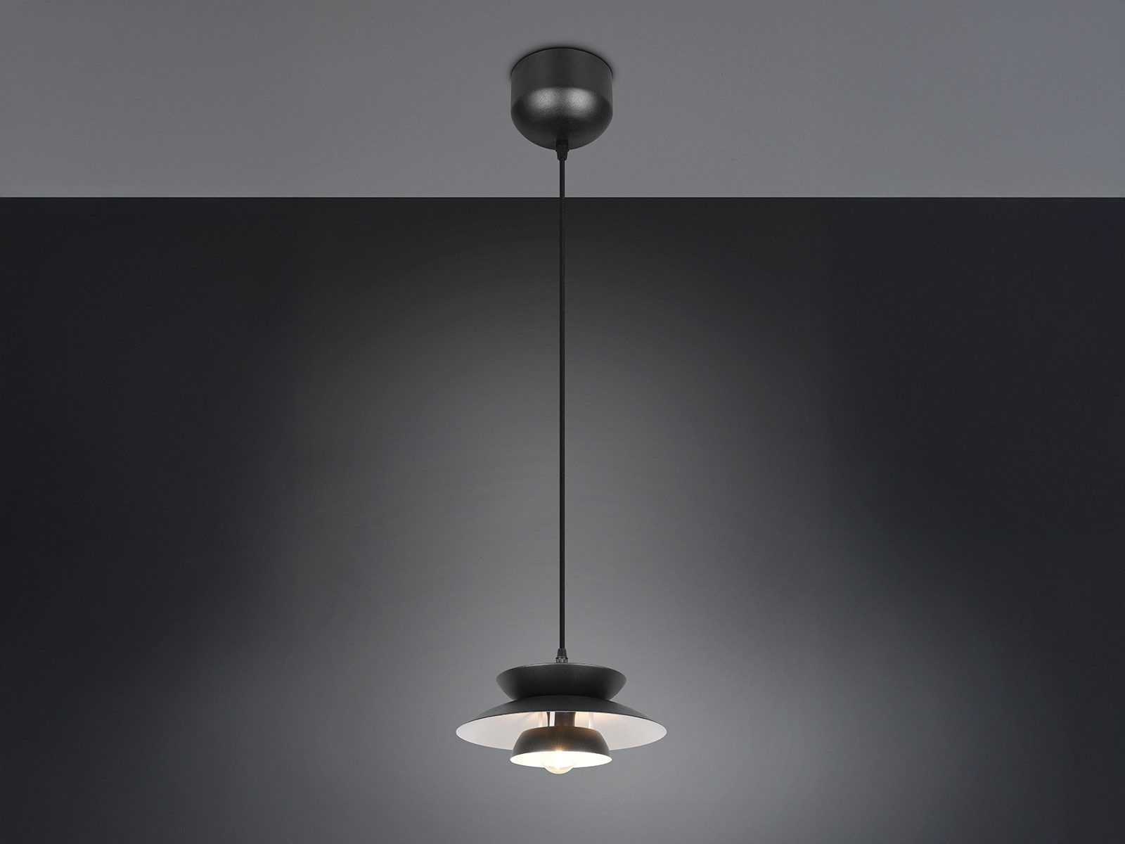 Reality Leuchten LED Pendelleuchte skandinavisch mit Metallschirm Ø 25cm, Dimmfunktion, LED wechselbar, Warmweiß, einflammig, Nordic Esstisch-Lampe hängend klein, inkl. Leuchtmittel