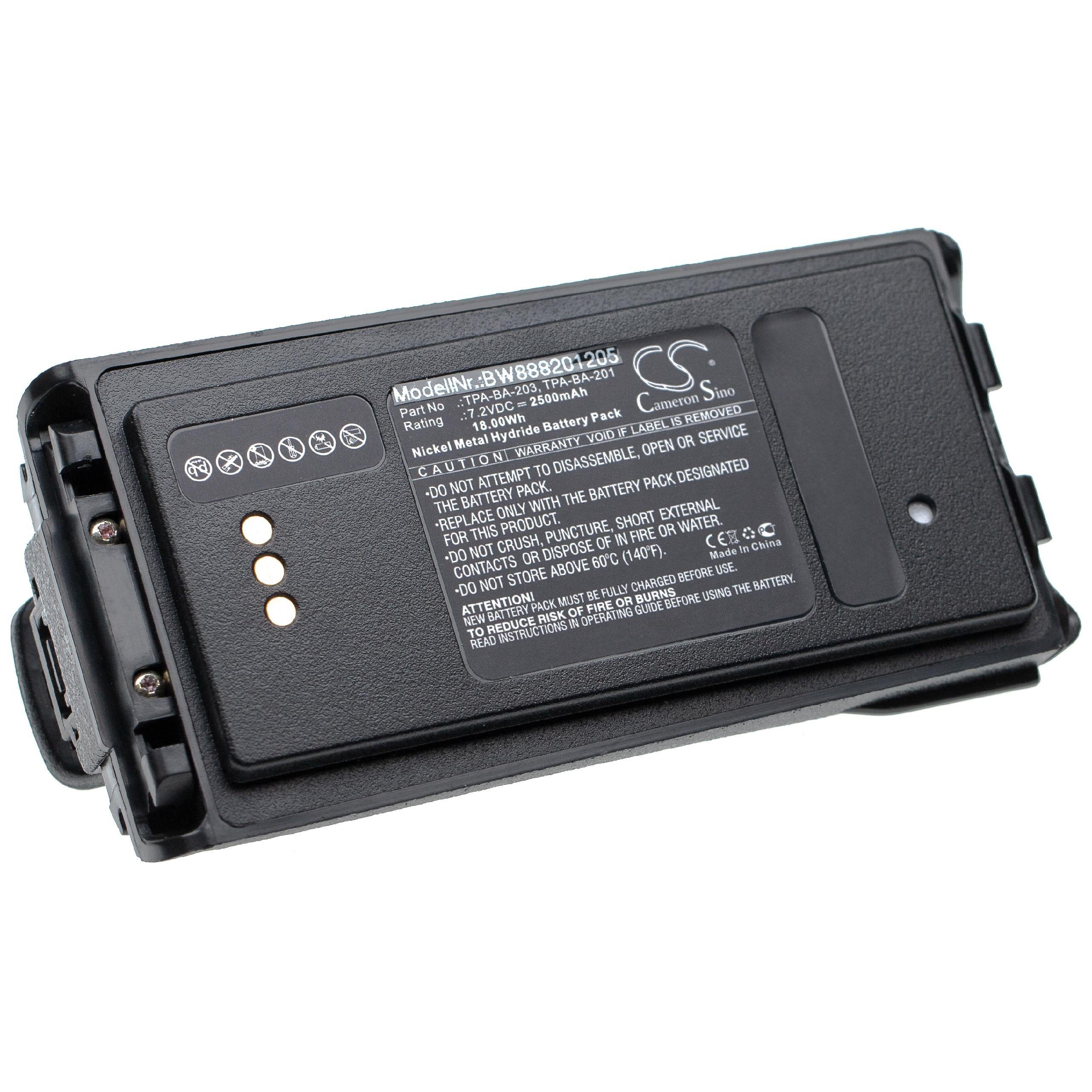 vhbw kompatibel mit Tait TP9135, TP9155, TP9140, TP9160, TP9100 Akku NiMH 2500 mAh (7,2 V)