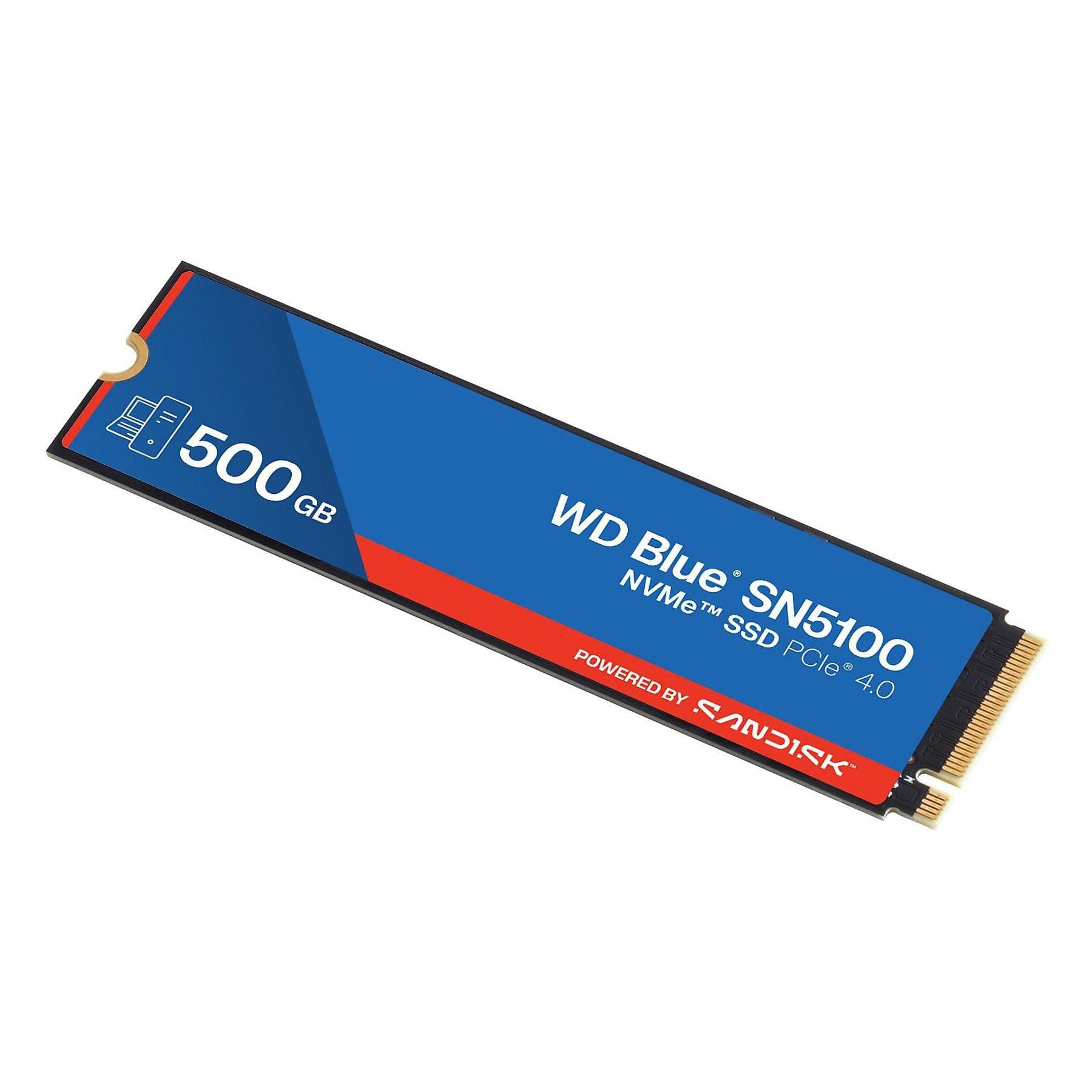 Western Digital SN5100 500GB NVMe SSD Gaming Gen4 M.2 2280 interne SSD (500 GB) M.2" 4000 MB/S Lesegeschwindigkeit, 3600 MB/S Schreibgeschwindigkeit, nCache-Technologie, PCIe 4.0 NVMe, energieeffizient