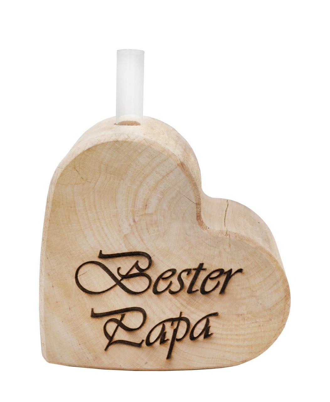 BADEKO Dekofigur Badeko Dekoaufsteller Holzherz Bester Papa 15 x 15