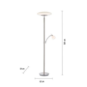 Paul Neuhaus Stehlampe TROJA, LED fest integriert, warmweiß - kaltweiß, LED, CCT - tunable white, dimmbar über Tastdimmer, Memory