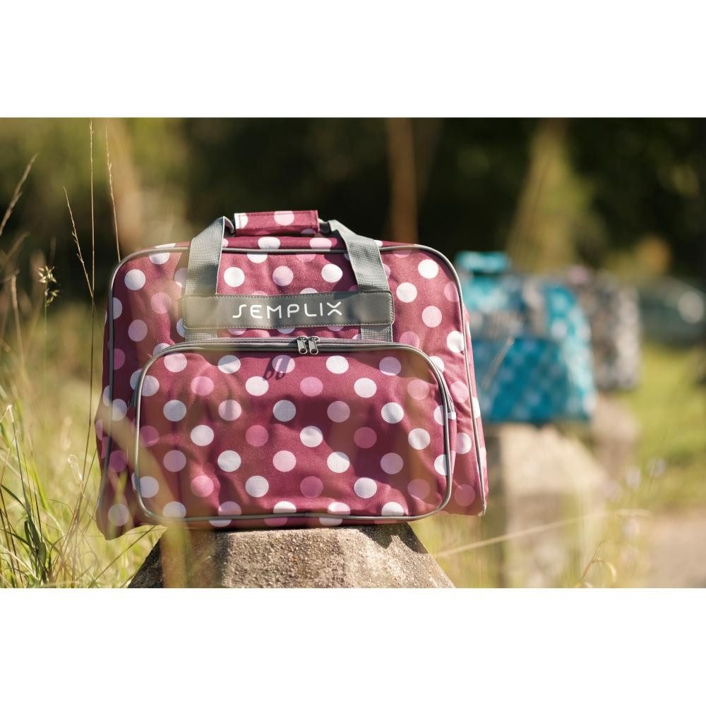 Semplix Nähmaschinentasche - Aufbewahrungstasche Polka Dots
