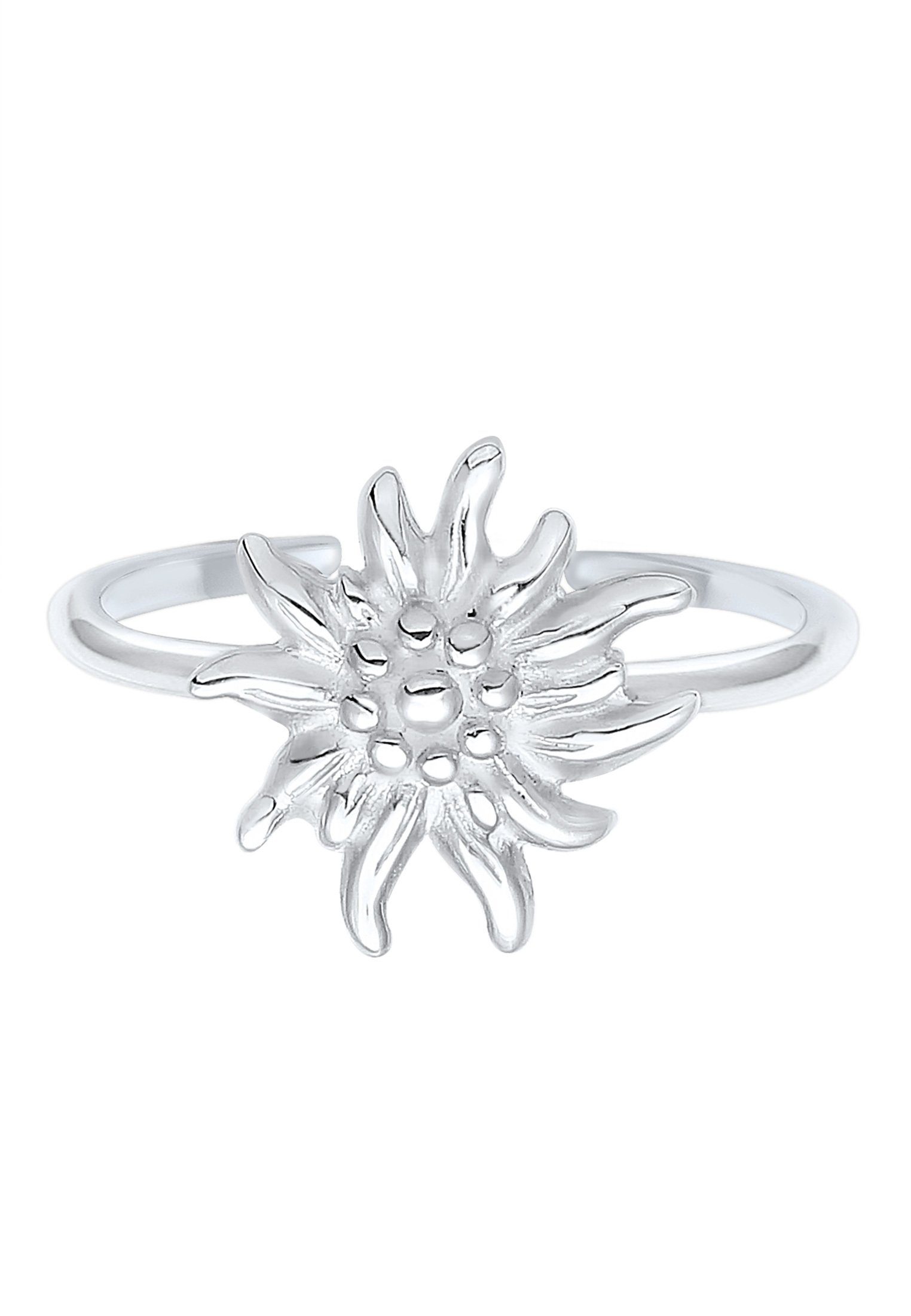 Elli Fingerring Edelweiss Tracht Dirndl Wiesen 925 Sterling Silver
