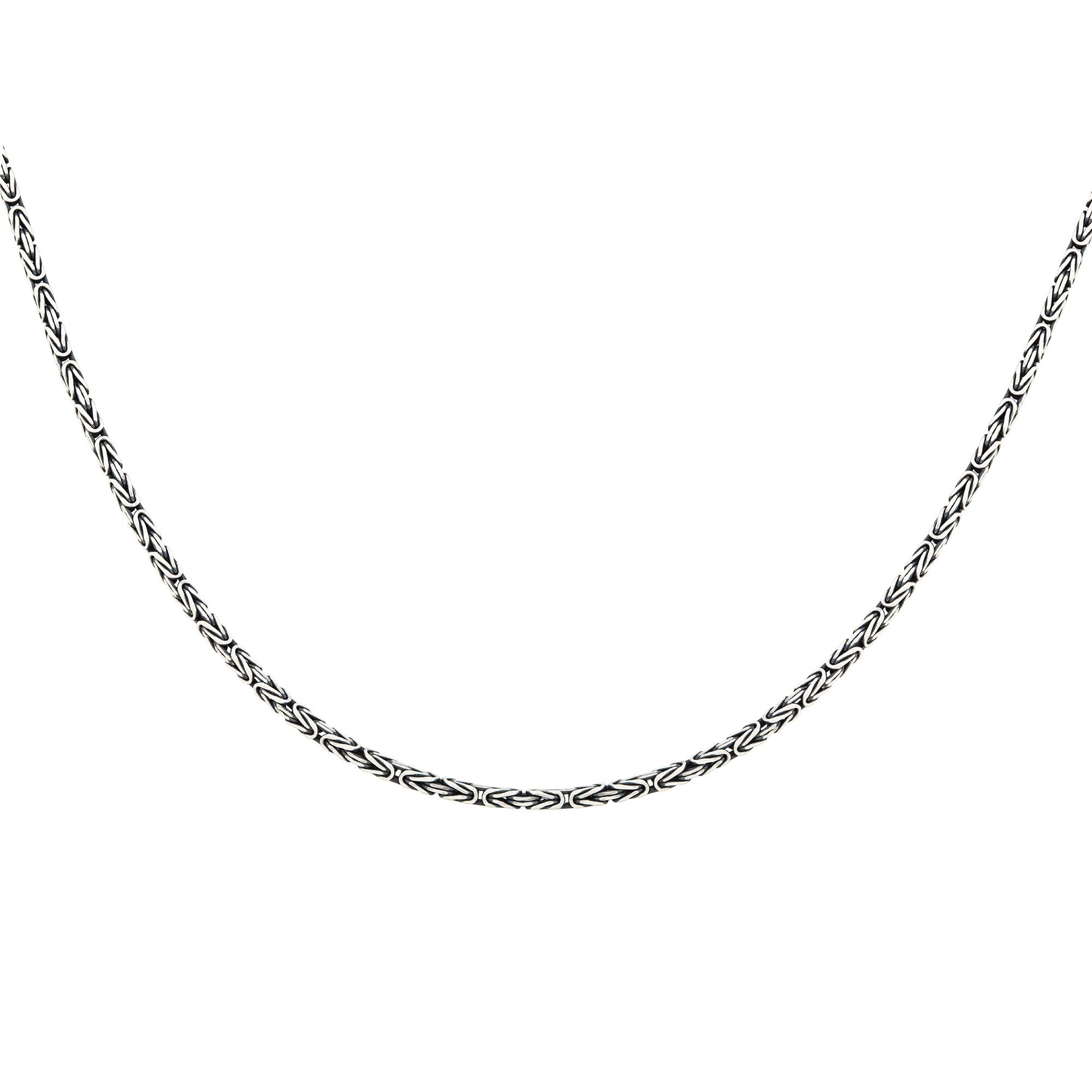 925 Silber CAÏ oxidiert Kette Königskette Anhänger mit