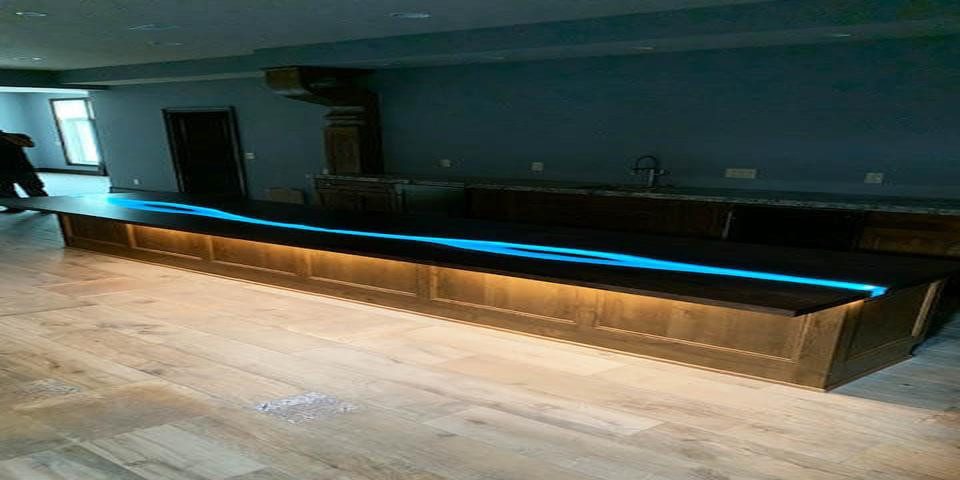Xlmoebel Couchtisch Epoxy-Fluss Arbeitsplatte in einzigartigem Design für die Küche (Arbeitsplatte), Hergestellt in Europa