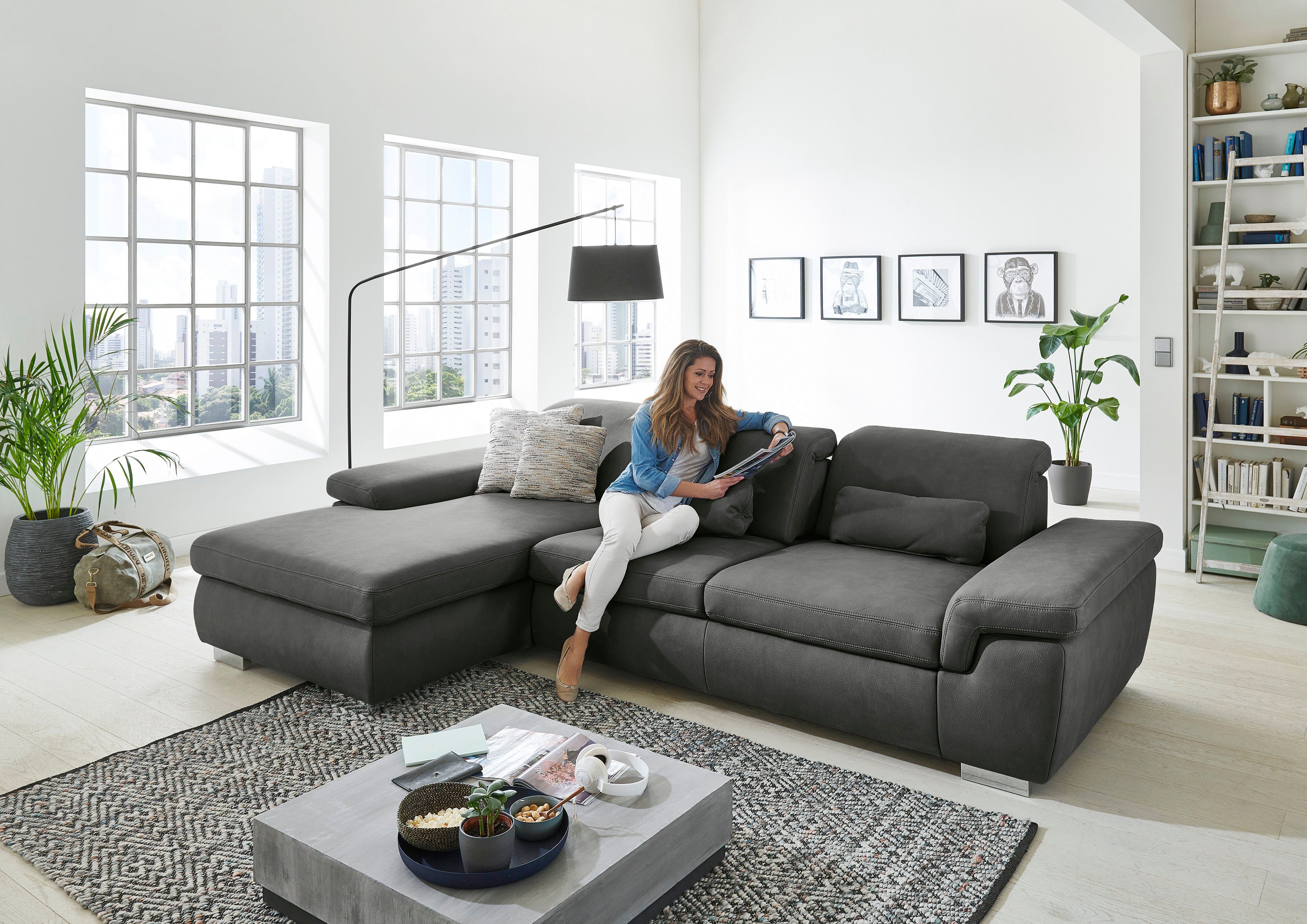Die PlanBar Ecksofa "MP-IN17041 L-Form" mit Sitztiefenverstellung, optional günstig online kaufen