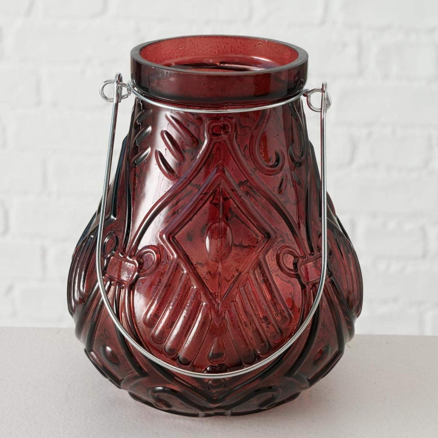 BOLTZE Windlicht Glas Windlichter im 3er-Set stilvolle Deko mit Vintage-Flair