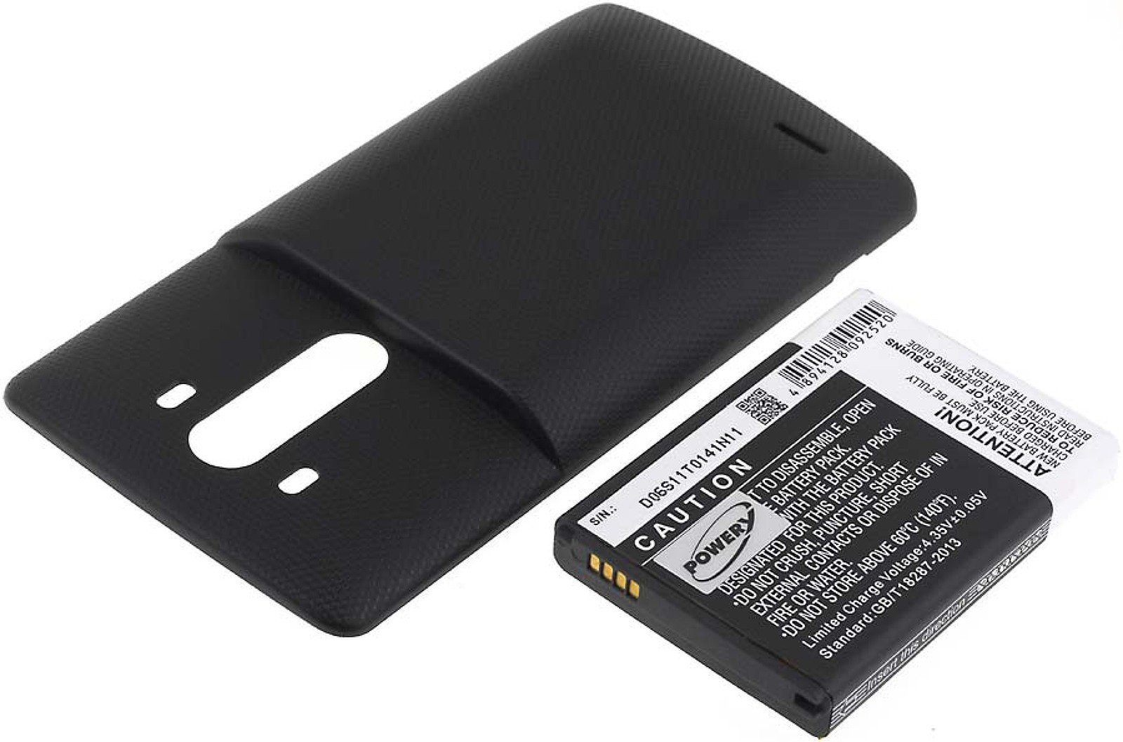 Powery Akku für LG G3 6000mAh Smartphone-Akku 6000 mAh (3.8 V)