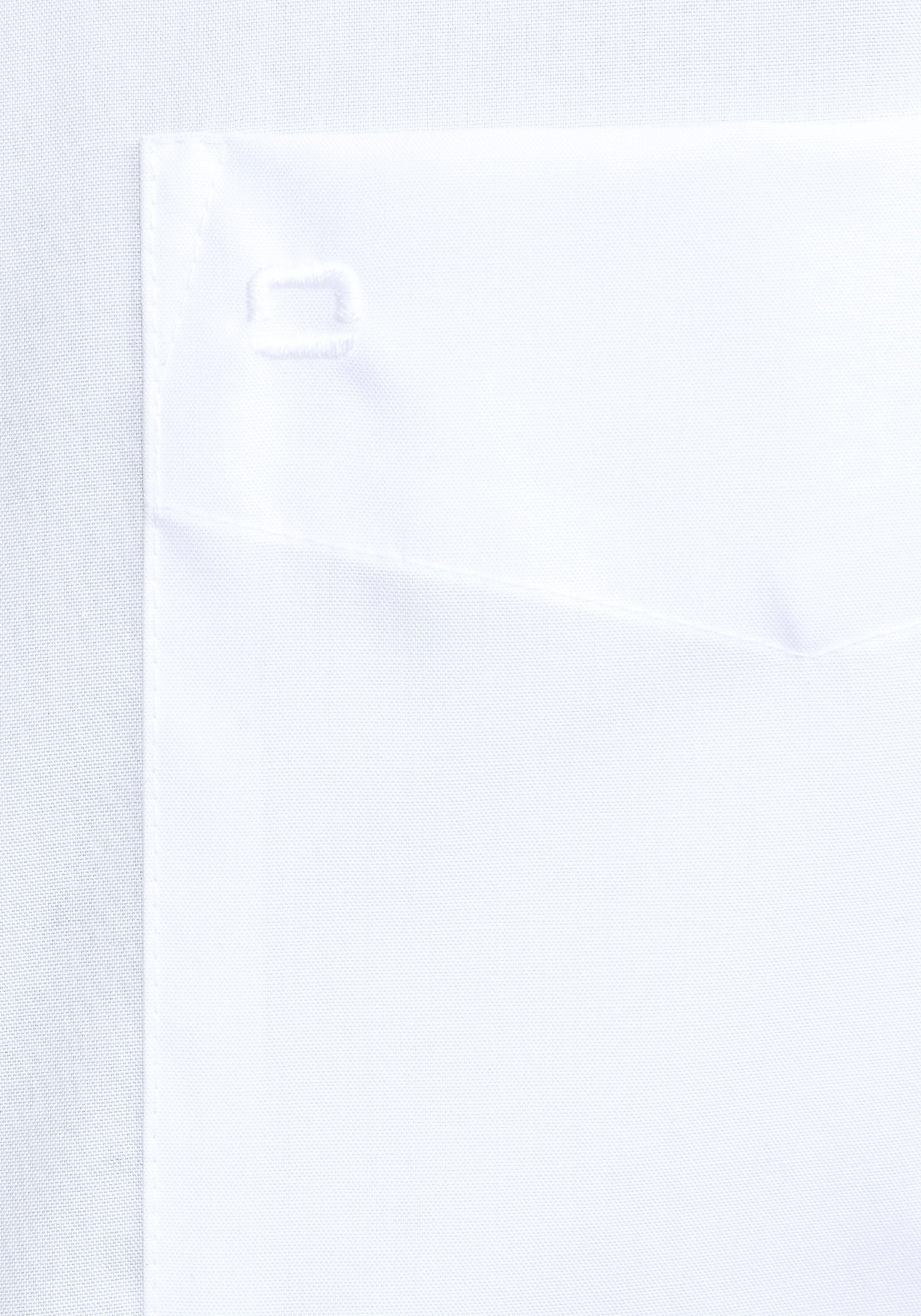 OLYMP Businesshemd Luxor weiß bügelfrei, mit extra modern fit lange Brusttasche Ärmel