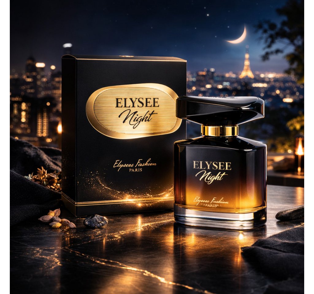 Elysees Fashion Paris Eau de Parfum Elysee Night Damenduft, Blumig, Orientalisch, aus Paris 100 ml, Hergestellt in Paris, Langanhaltend, Süß, Verführerisch