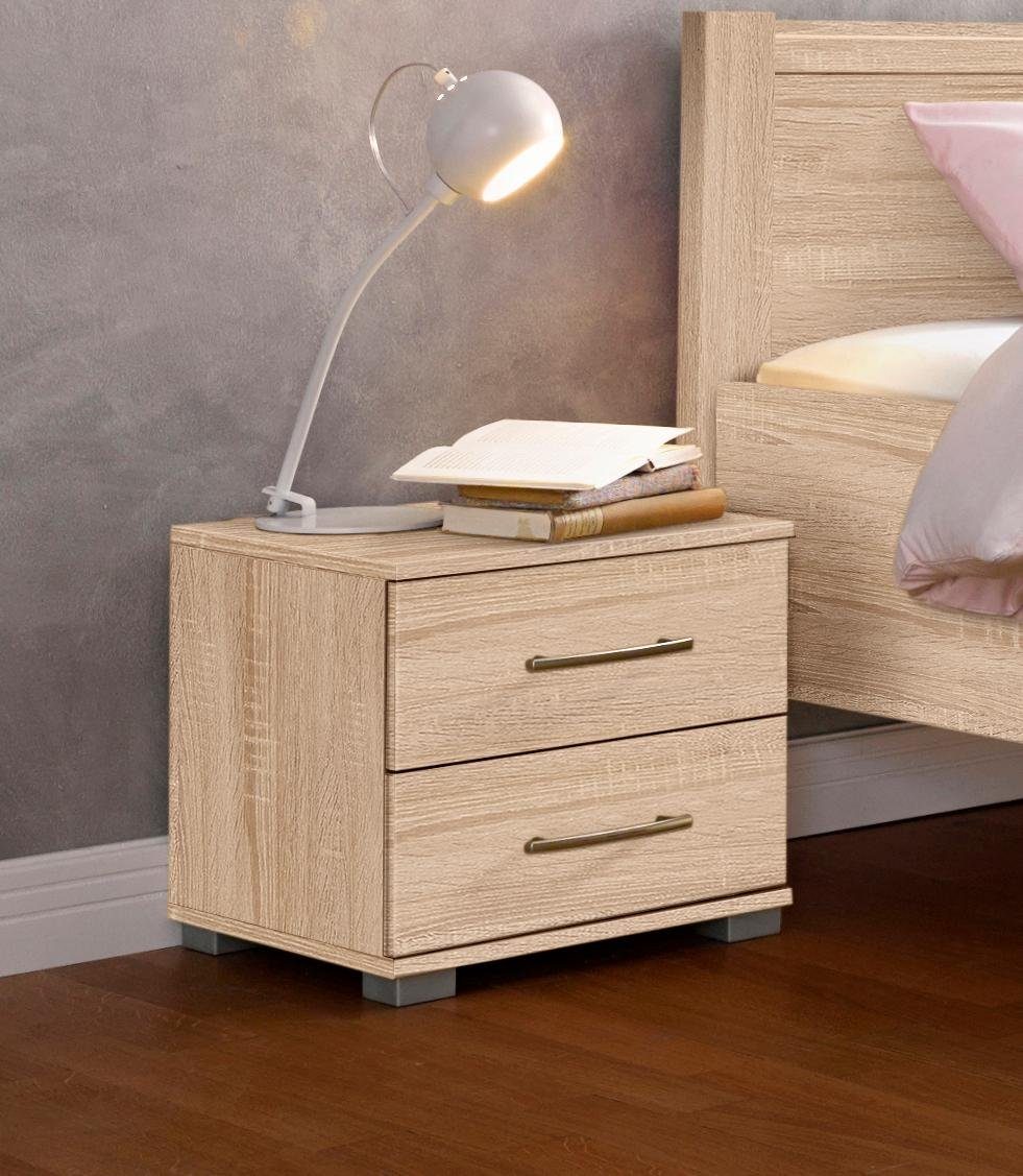 priess Nachtkonsole Husum Nachtkonsole in premium Qualität Schlafzimmer Schrank, mit 2 Schubkästen Nachtschrank Beistellschrank Nachtschränkchen