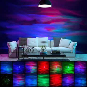AKKEE LED Nachtlicht Sternenhimmel Projektor Smart Sternenprojektor Lampe, Farbwechsel, Timer, Bluetooth Lautsprecher, Nachtlicht für Kinder Zimmer Deko