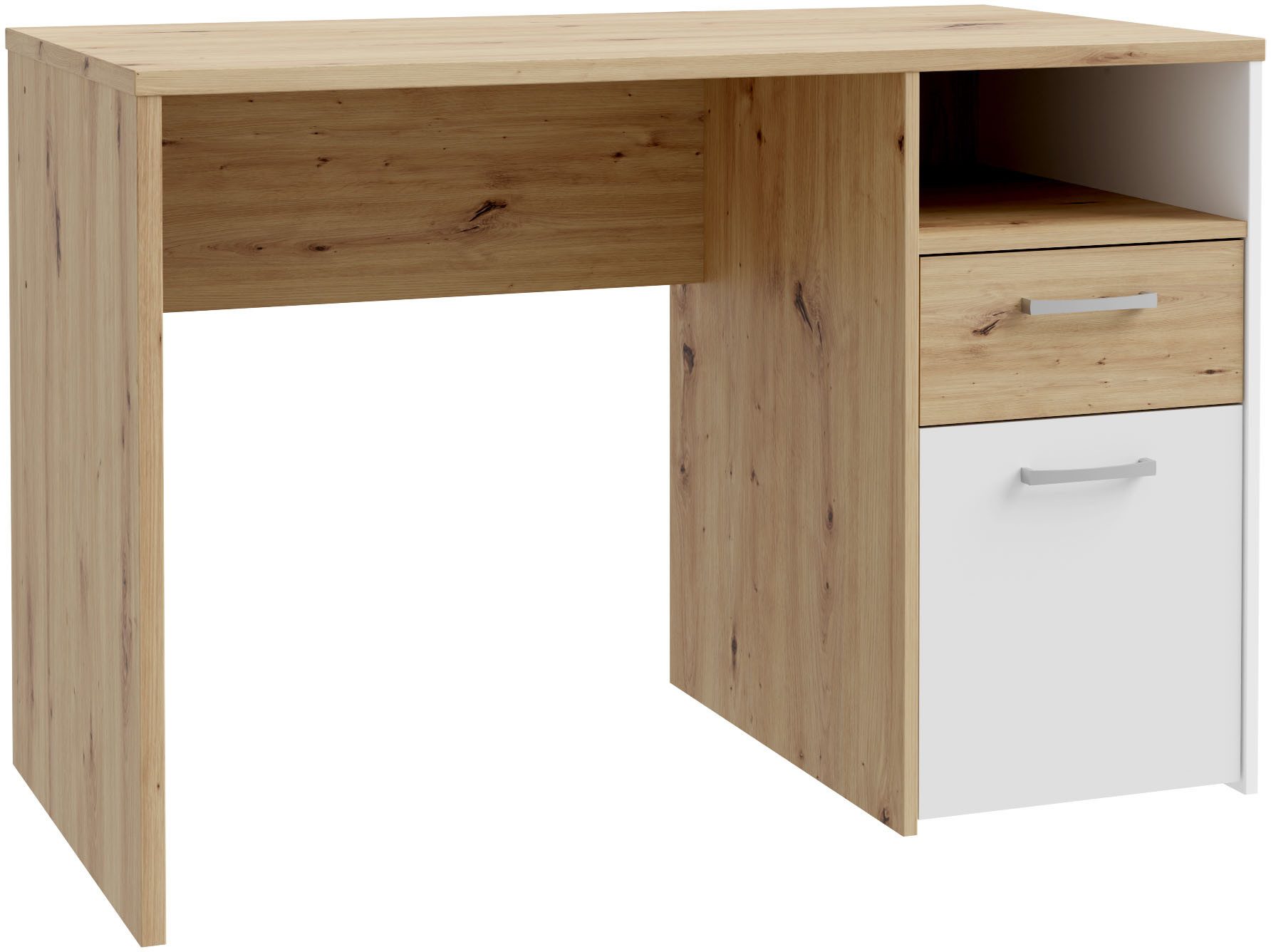 FORTE Schreibtisch Culgoa, Schreibtisch, Stauraum, Schubkasten, Türe, offenes Fach, pflegeleicht