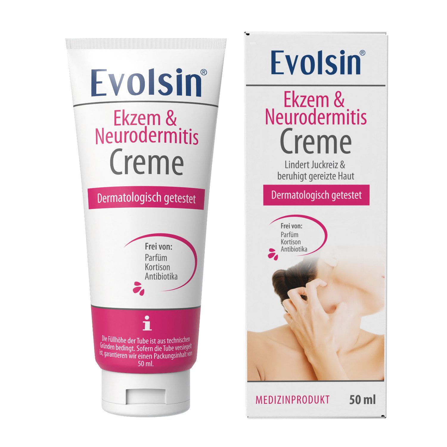 Evolsin Hautcreme Ekzem & Neurodermitis Creme - OHNE KORTISON, Zertifiziertes Medizinprodukt mit patentierte Wirkweise