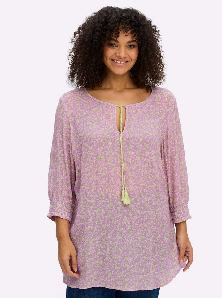 Sheego Klassische Bluse Tunika 3/4-Arm