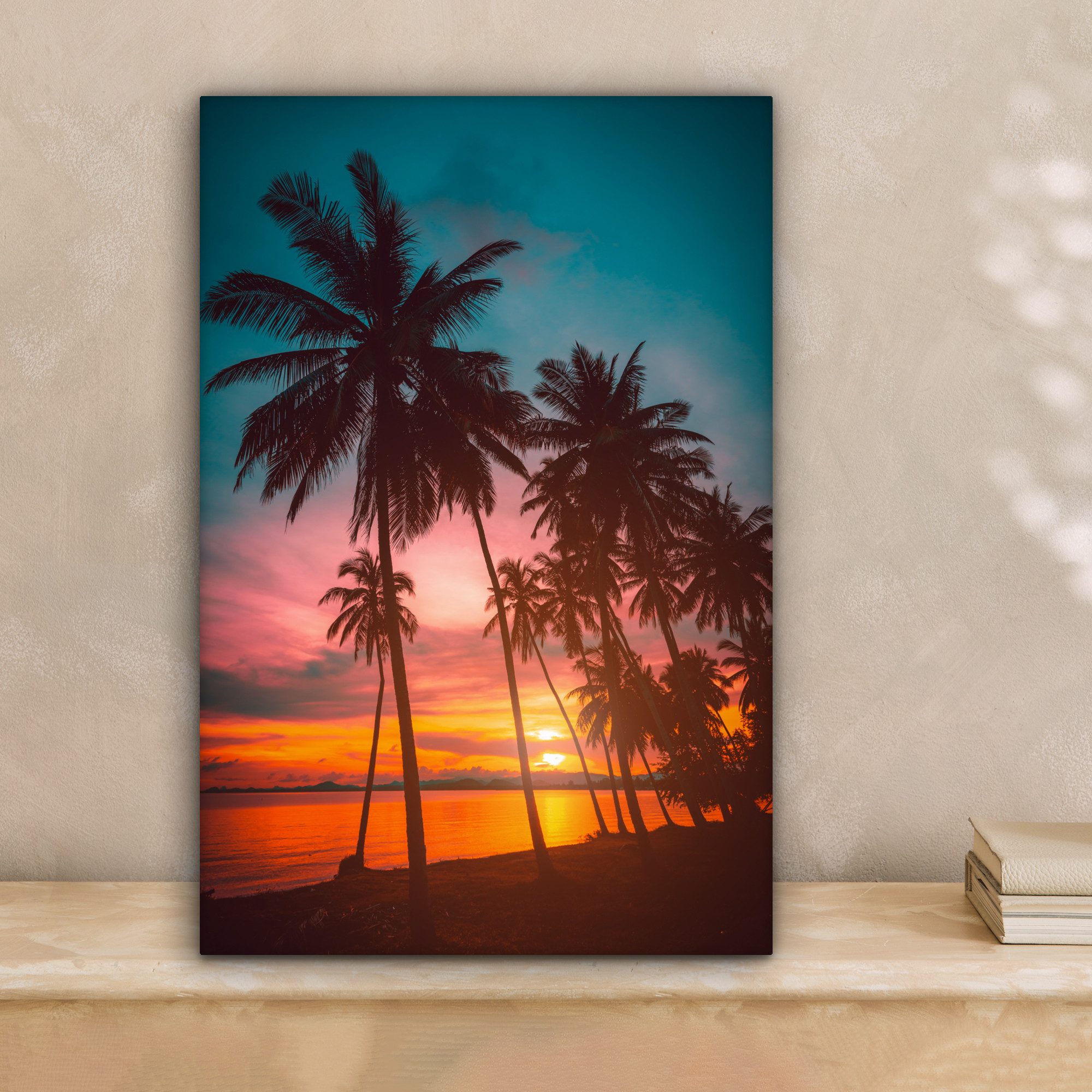 OneMillionCanvasses® Leinwandbild Meer - Palme - günstig online kaufen
