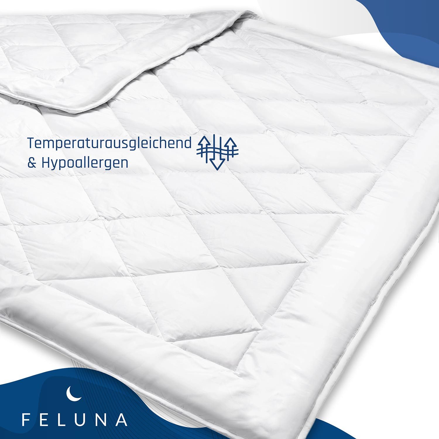 Feluna Naturhaarbettdecke Luxuriöse Ganzjahres-Kamelhaar-Steppdecke – Atmungsaktive Naturfaser, Füllung: Kamelhaar