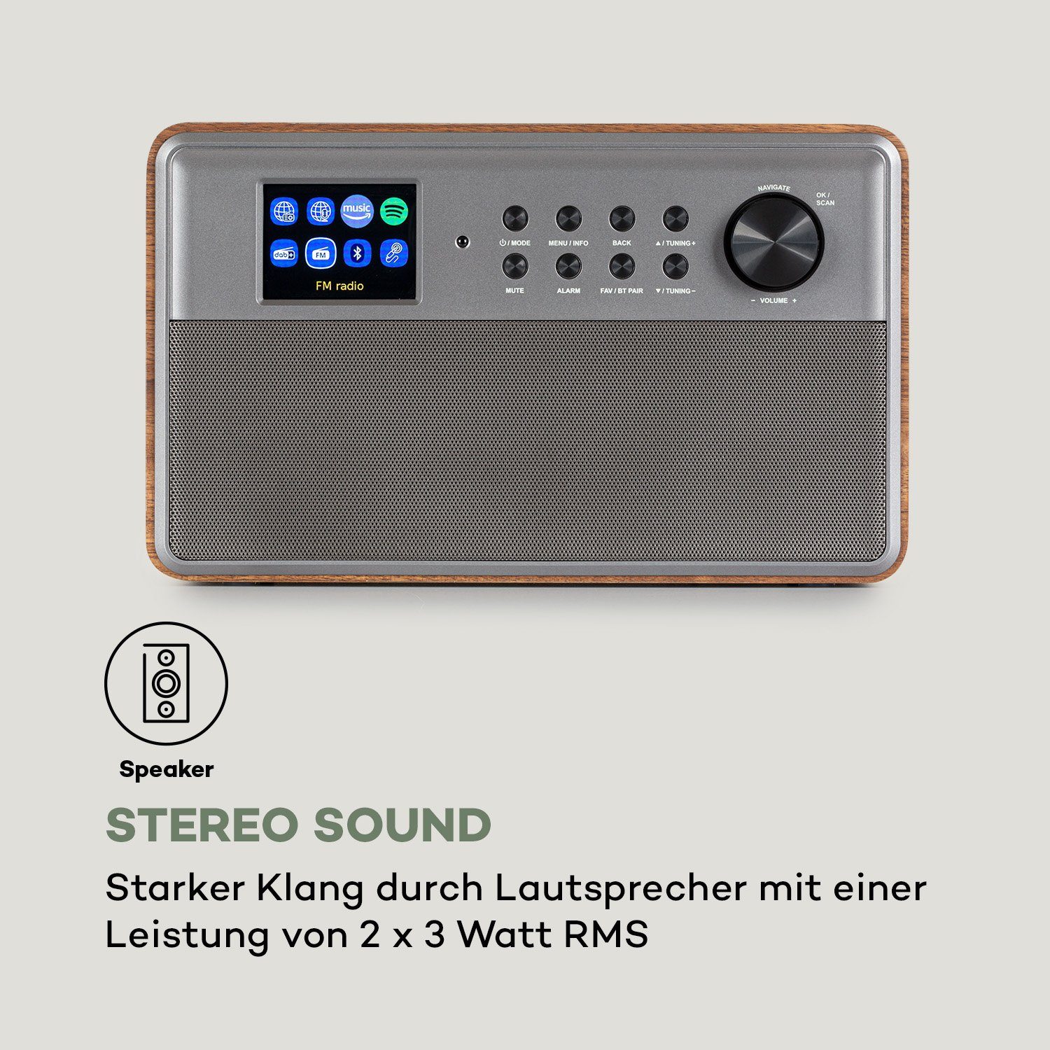 Radio - 6 Bluetooth WLAN DAB Auna W, Internetradio Connect Digitalradio (DAB+;UKW Radio ;Spotify, Link Küchenradio) Plus