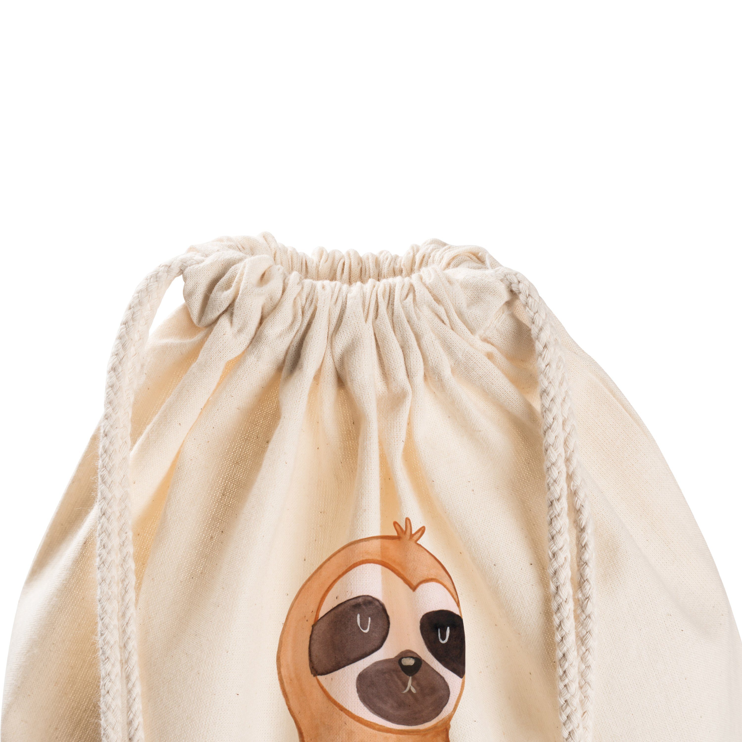 Panda - Faultier (1-tlg) Sporttasche Lieblingstier, Geschenk, Mrs. Transparent Mr. Yoga Stoffbeutel, & -