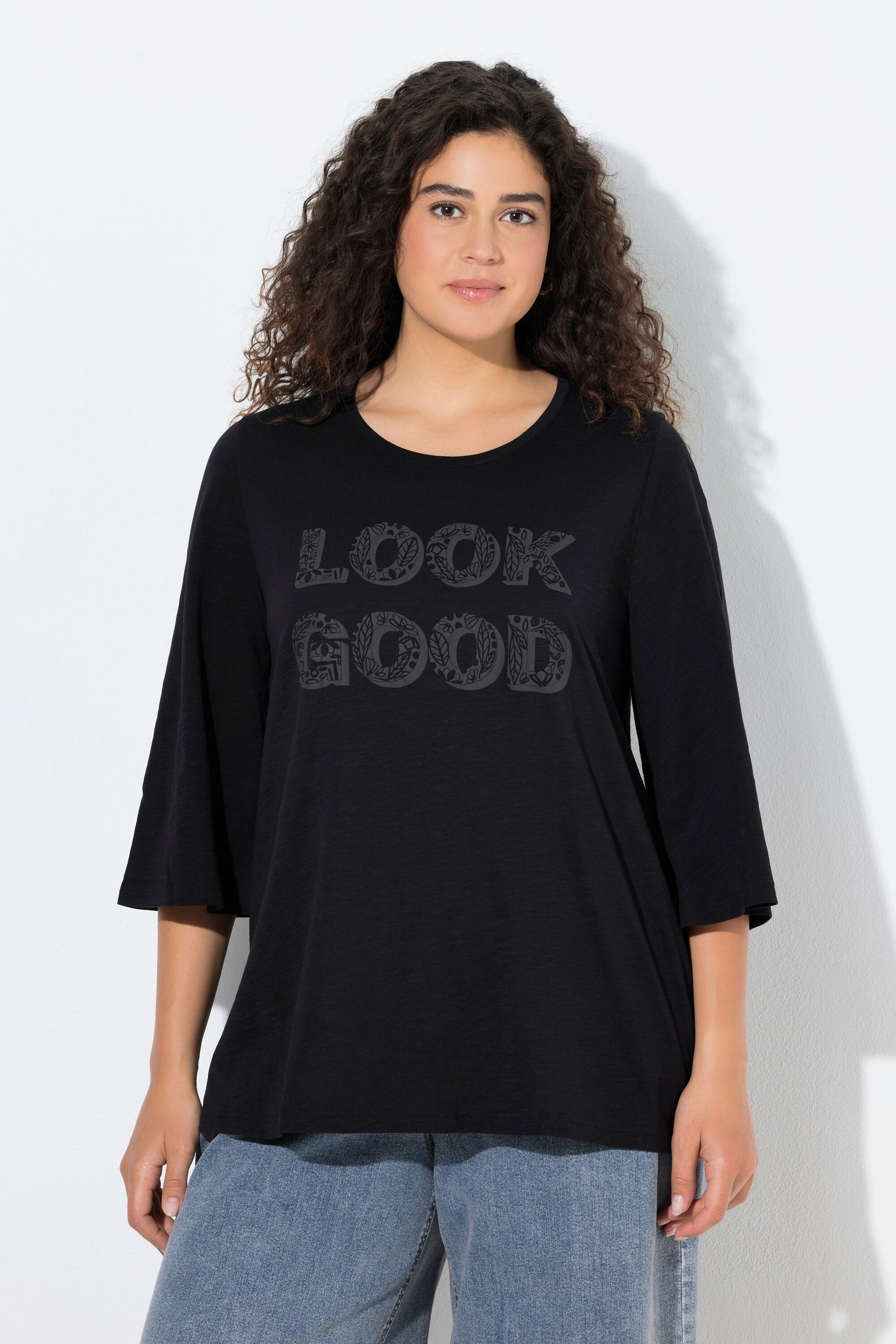 T-Shirt Shirt Look Good A-Linie Rundhals 3/4-Glockenärmel