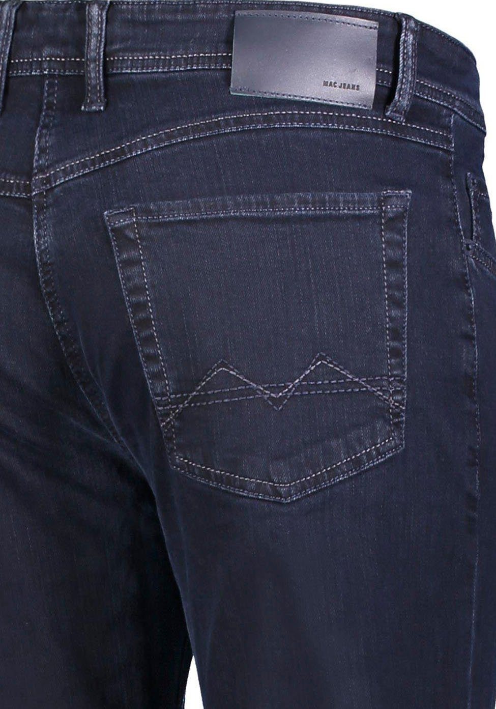 mit gepflegter Stretch in MAC Optik, Arne Straight-Jeans blue-black