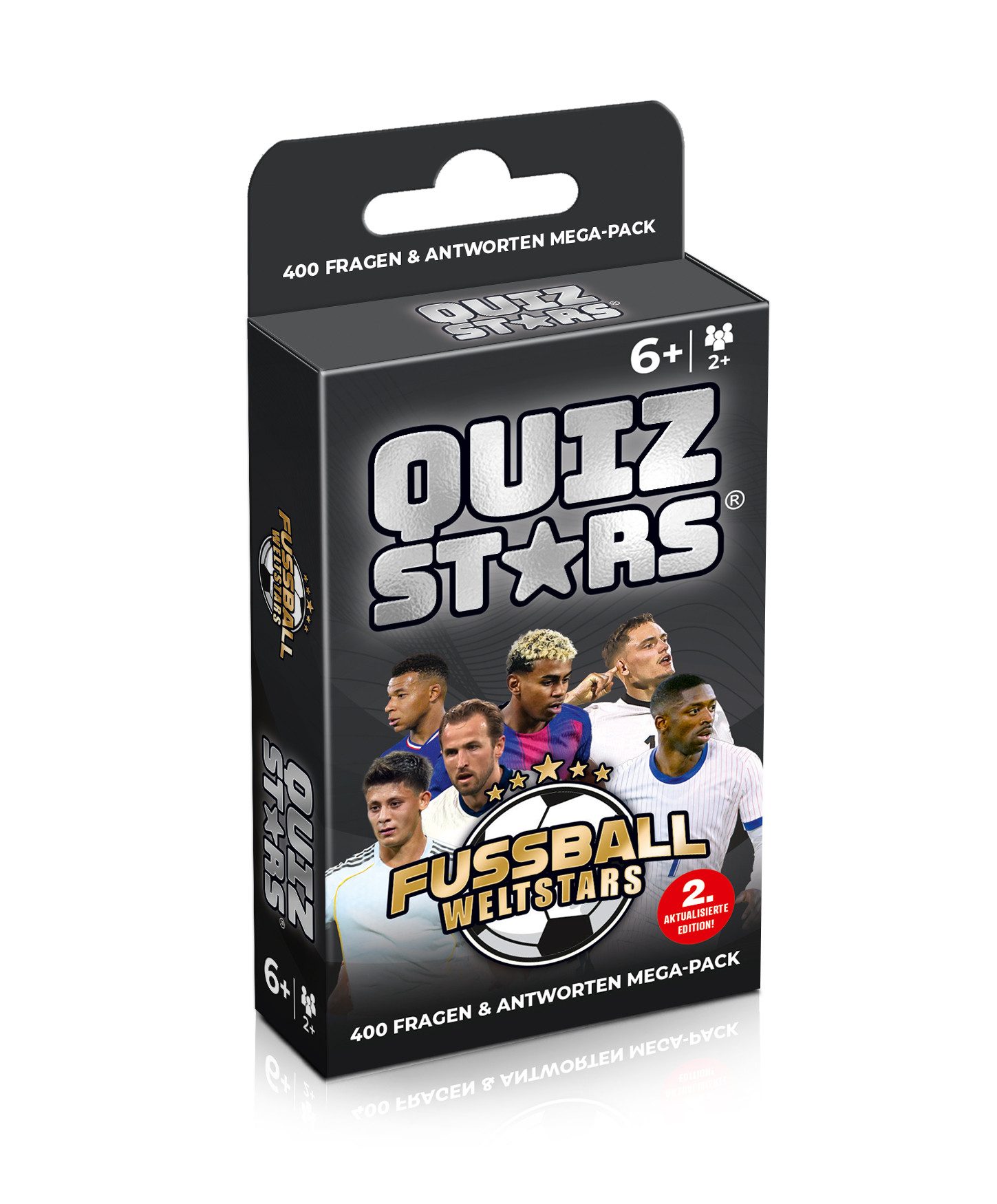 Gomazing Spiel Quizstars Fussball Weltstars 2. Edition, Kartenspiel, 400 Fragen und Antworten