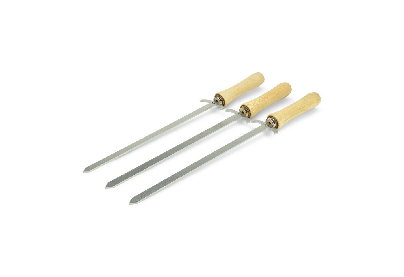 Grillrost.com BBQ Grillrost BBQ Set 3x Grillspieße, Made in Germany