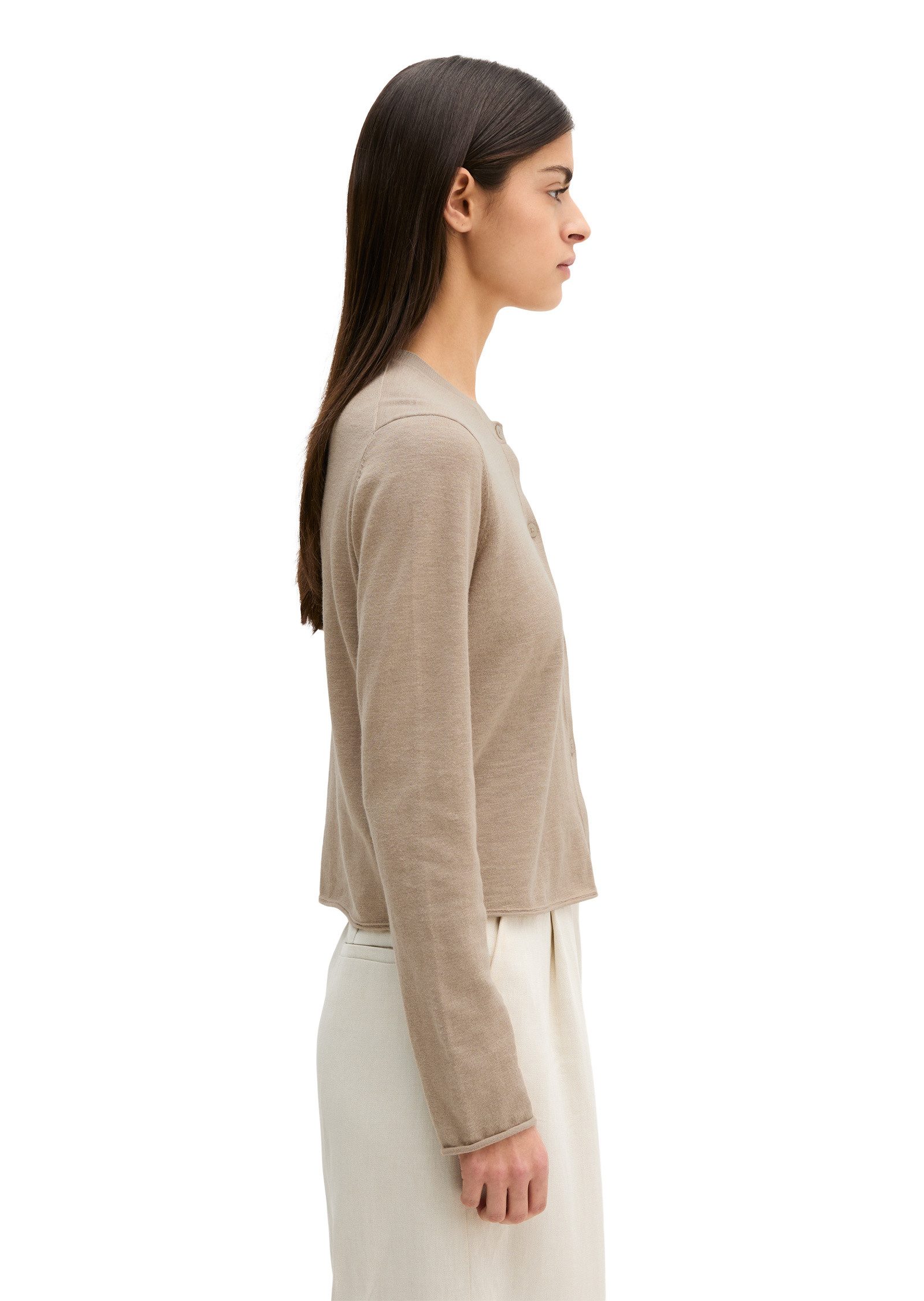 Marc O'Polo Cardigan aus Organic Cotton-Leinen-Mix