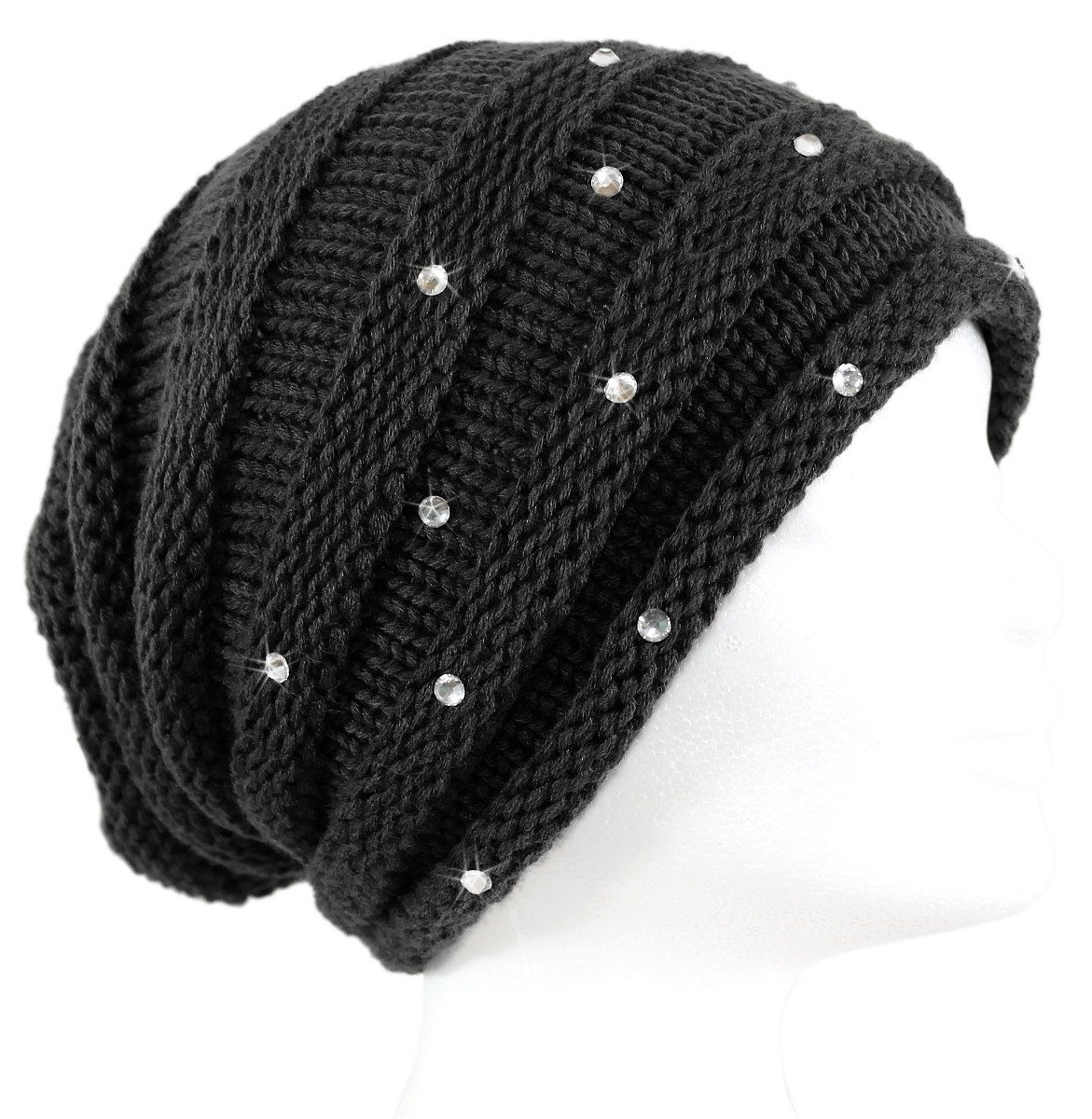 dy_mode Strickmütze Damen Strickbeanie mit Strass günstig online kaufen