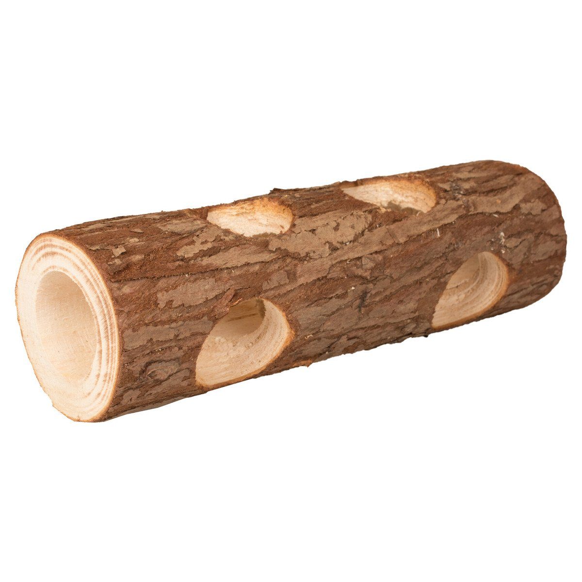 Kleintiertunnel Nagerspielzeug Baumstumpf in Holz