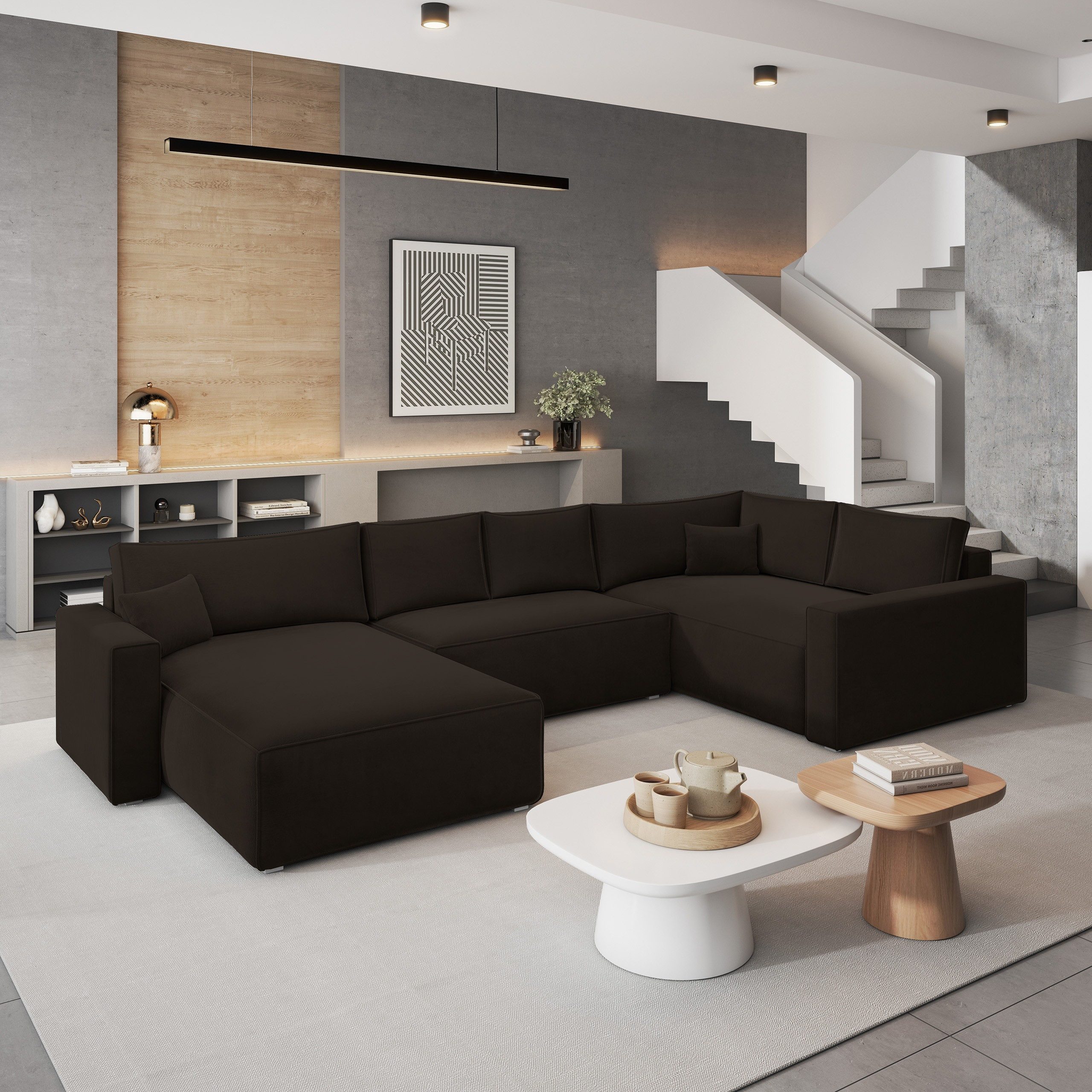 Masseno Ecksofa VELAMI mit Schlaffunktion U-Form, günstig online kaufen