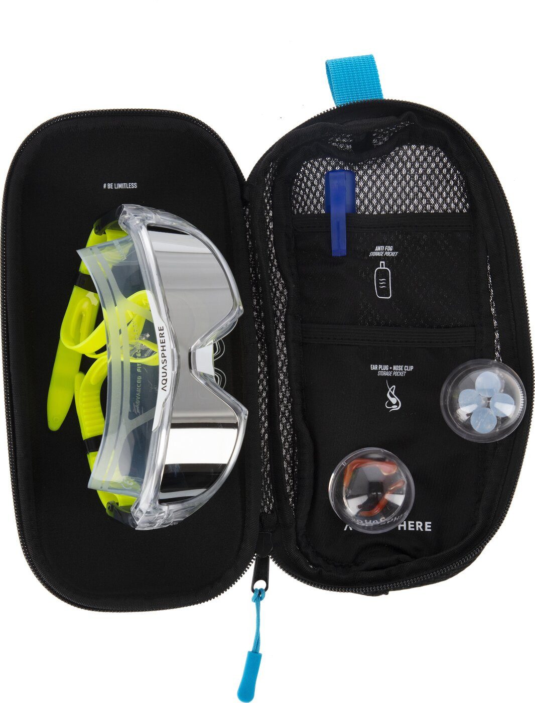 Aquasphere Schwimmbrille MASK CASE BLACK LIGHT BLUE