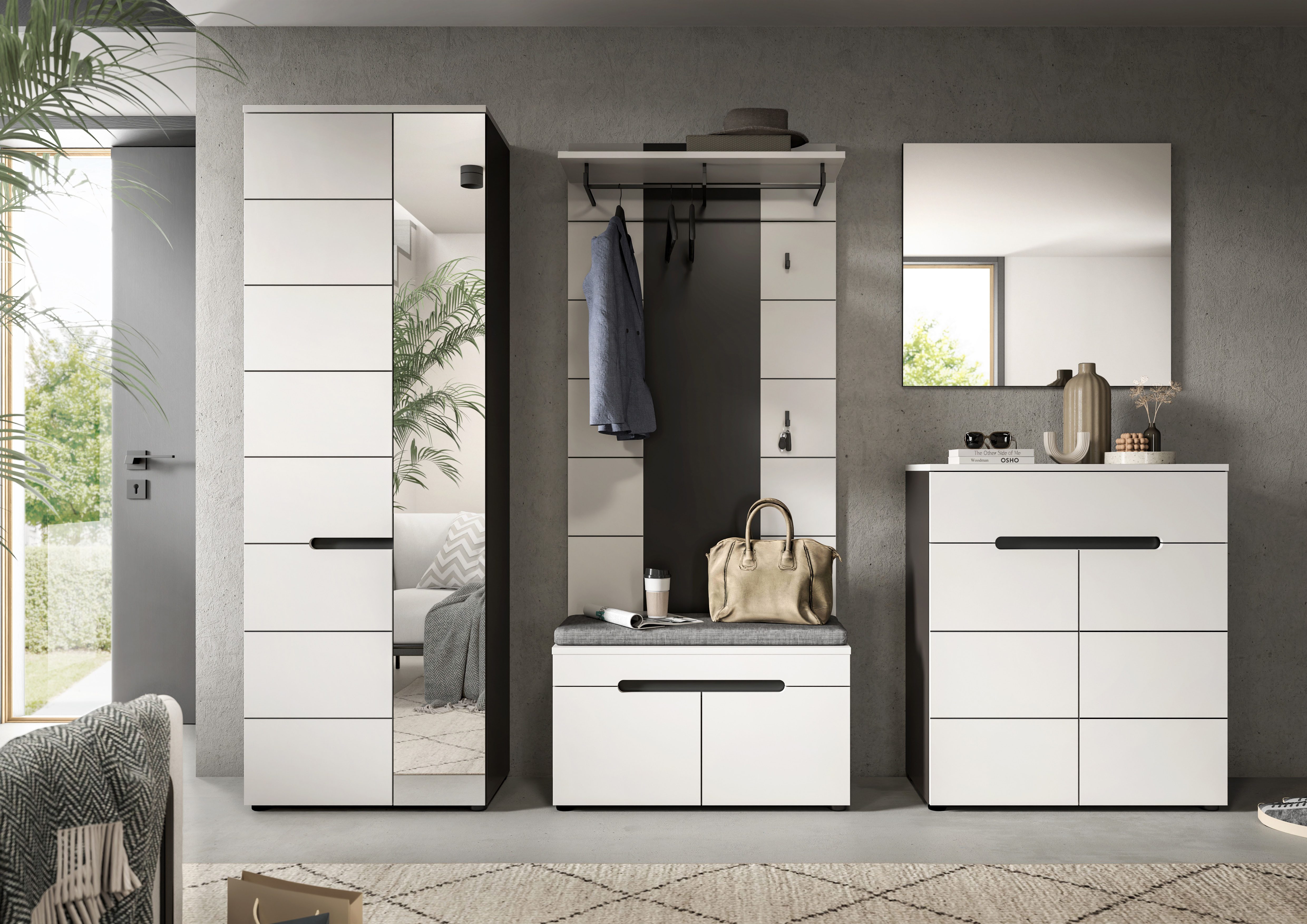 Garderoben-Set REHAT, TOPSELLER!, 5-teilig, Breite 255 cm, individuell erweiterbar