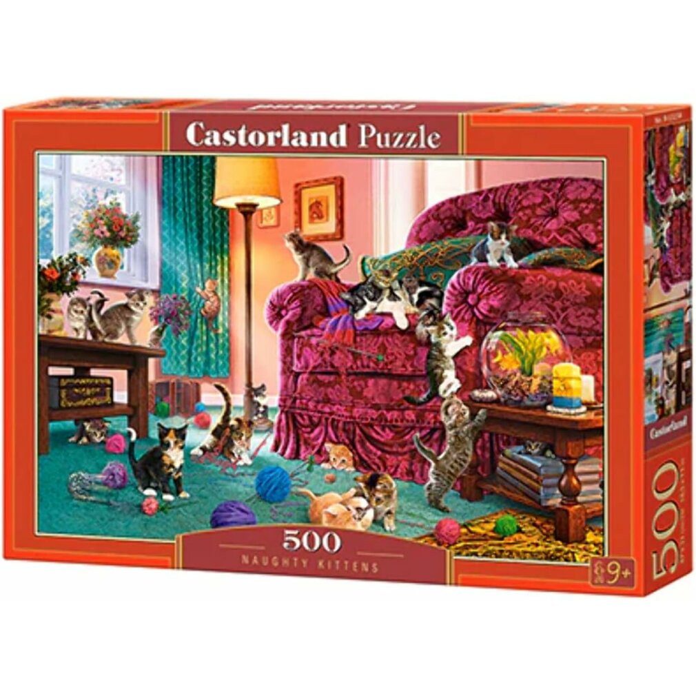 Castorland Puzzle Puzzle Freche Kätzchen 500 Teile, Puzzleteile