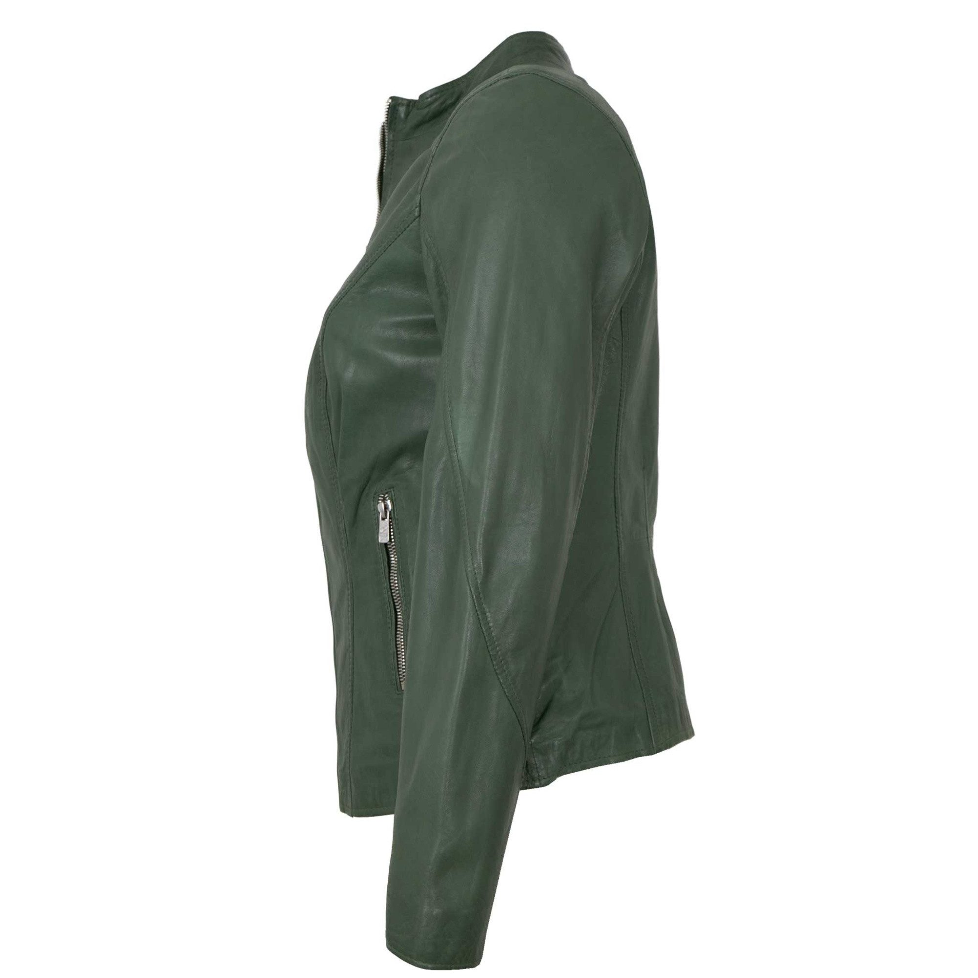 Jilani Lederjacke Fulya Jilani - Damen Lederjacke Lammnappa salbei günstig online kaufen
