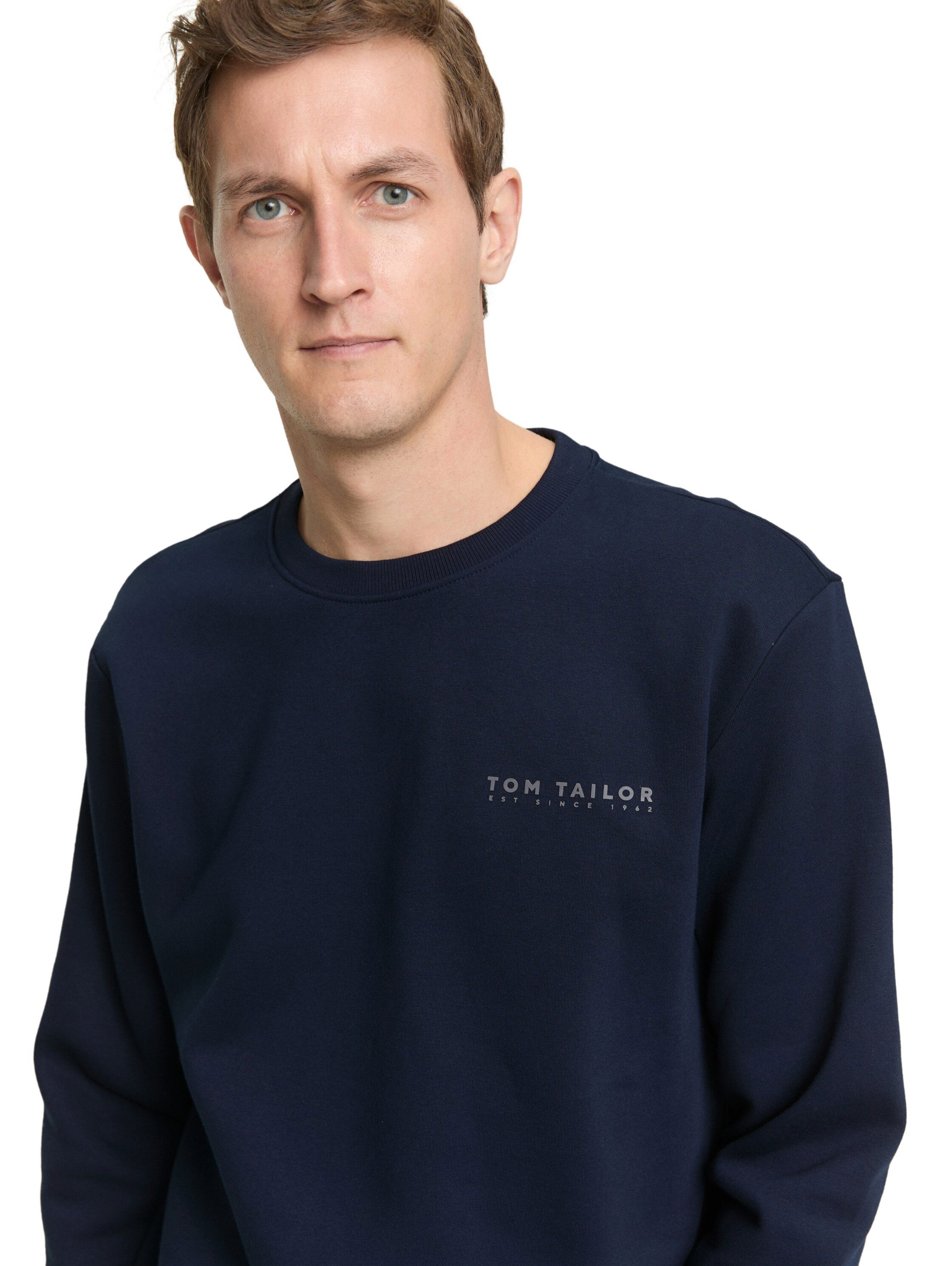 TOM TAILOR Sweatshirt mit Logo Stickerei